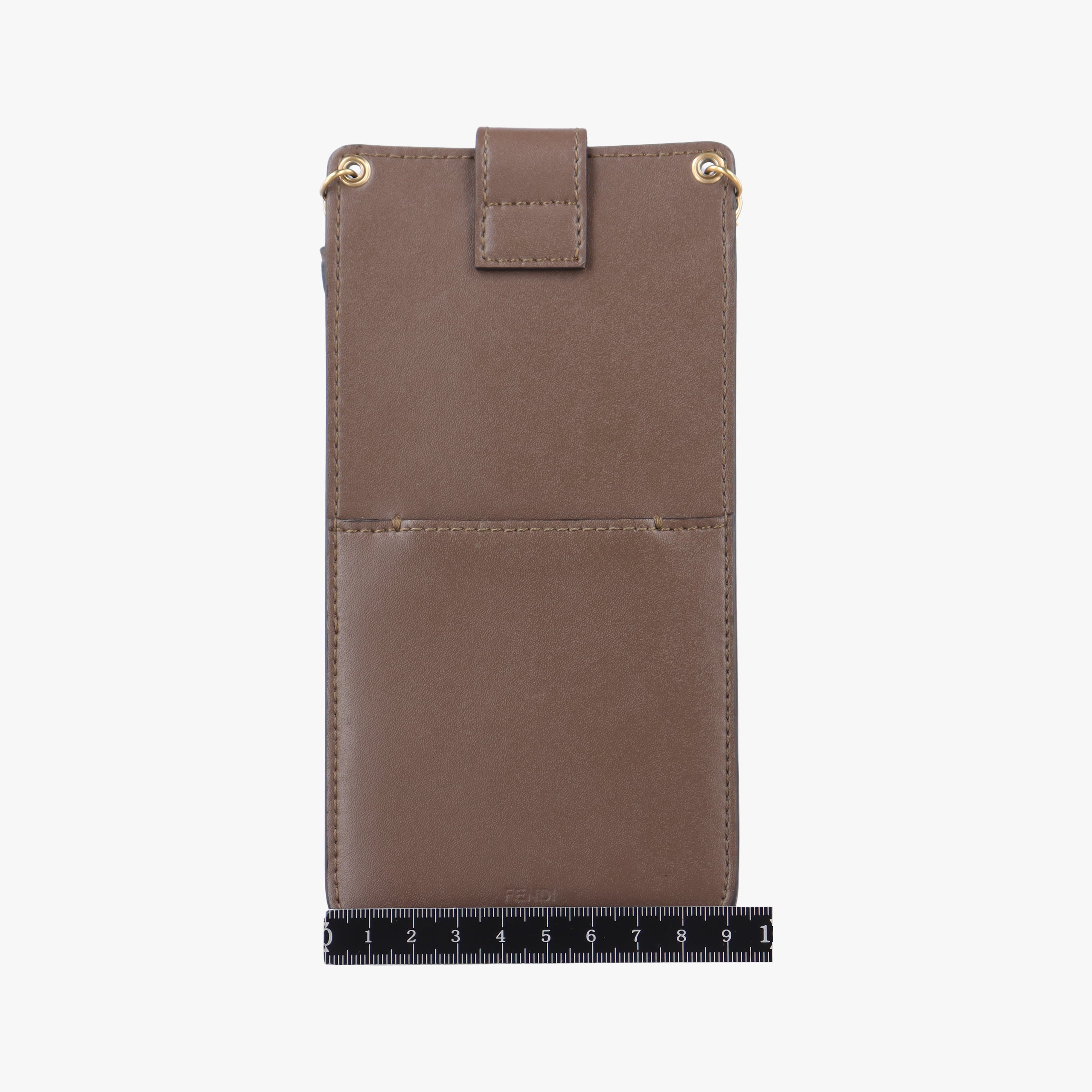 F is smartphone pouch Brown Leather 8M0443 8M0443-AAFM-229-2449エフイズ スマホポーチ ブラウン レザー 8M0443 8M0443-AAFM-229-2449
