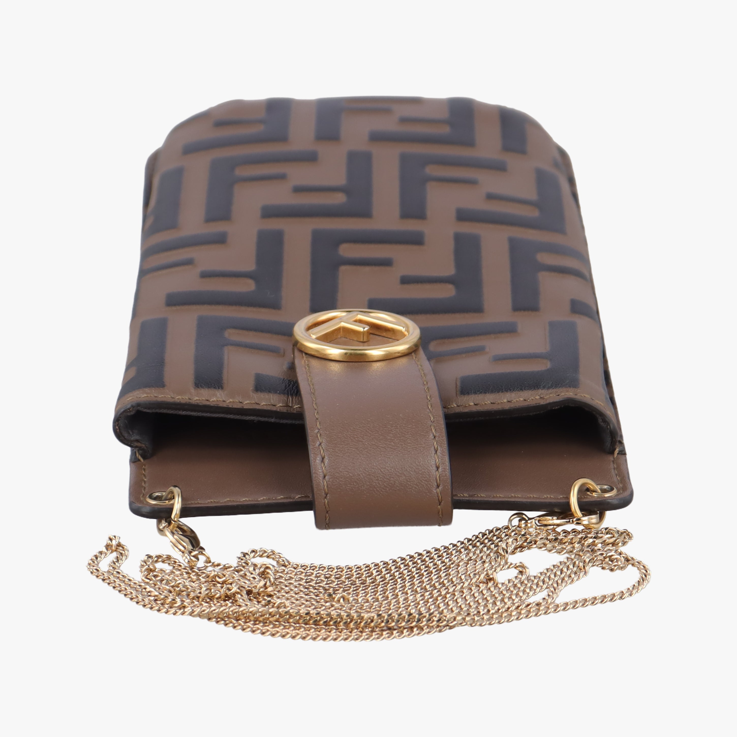 F is smartphone pouch Brown Leather 8M0443 8M0443-AAFM-229-2449エフイズ スマホポーチ ブラウン レザー 8M0443 8M0443-AAFM-229-2449