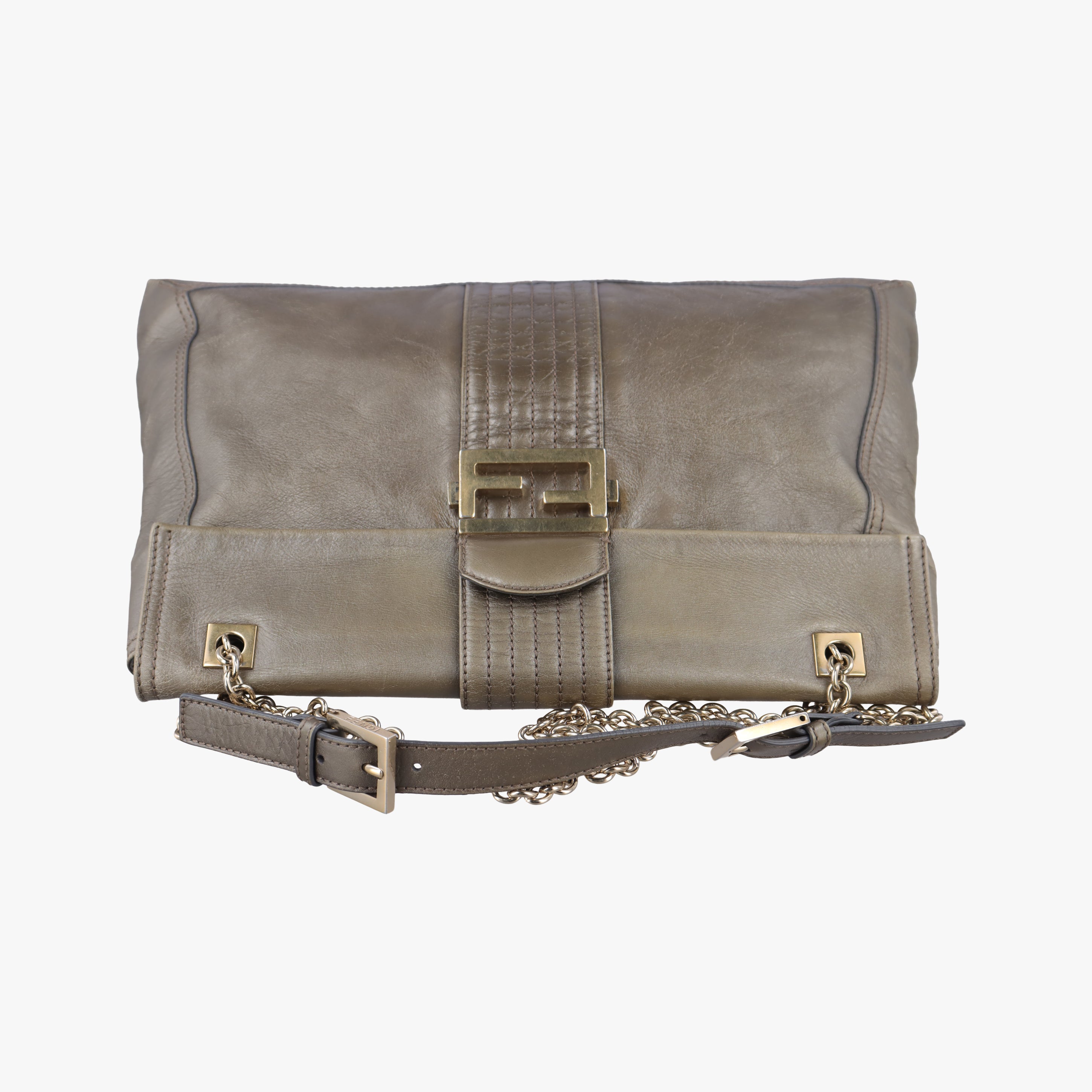 Maxi Baguette Flap Golden Leather 8BT143 8BT143-GTK 119-2566ズッカ マキシバゲット ゴールド レザー 8BT143 8BT143-GTK 119-2566