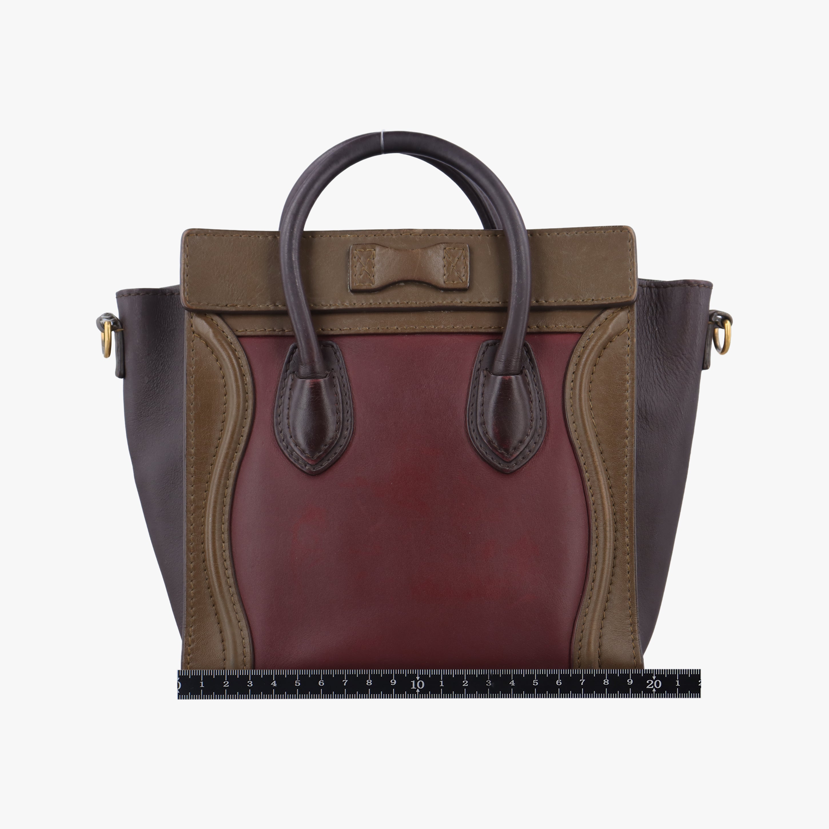 luggage nano shopper Black× burgundy ×Brown Leather W-ZP-0172ラゲージナノショッパー ブラック×ワインレッド×ブラウン レザー W-ZP-0172