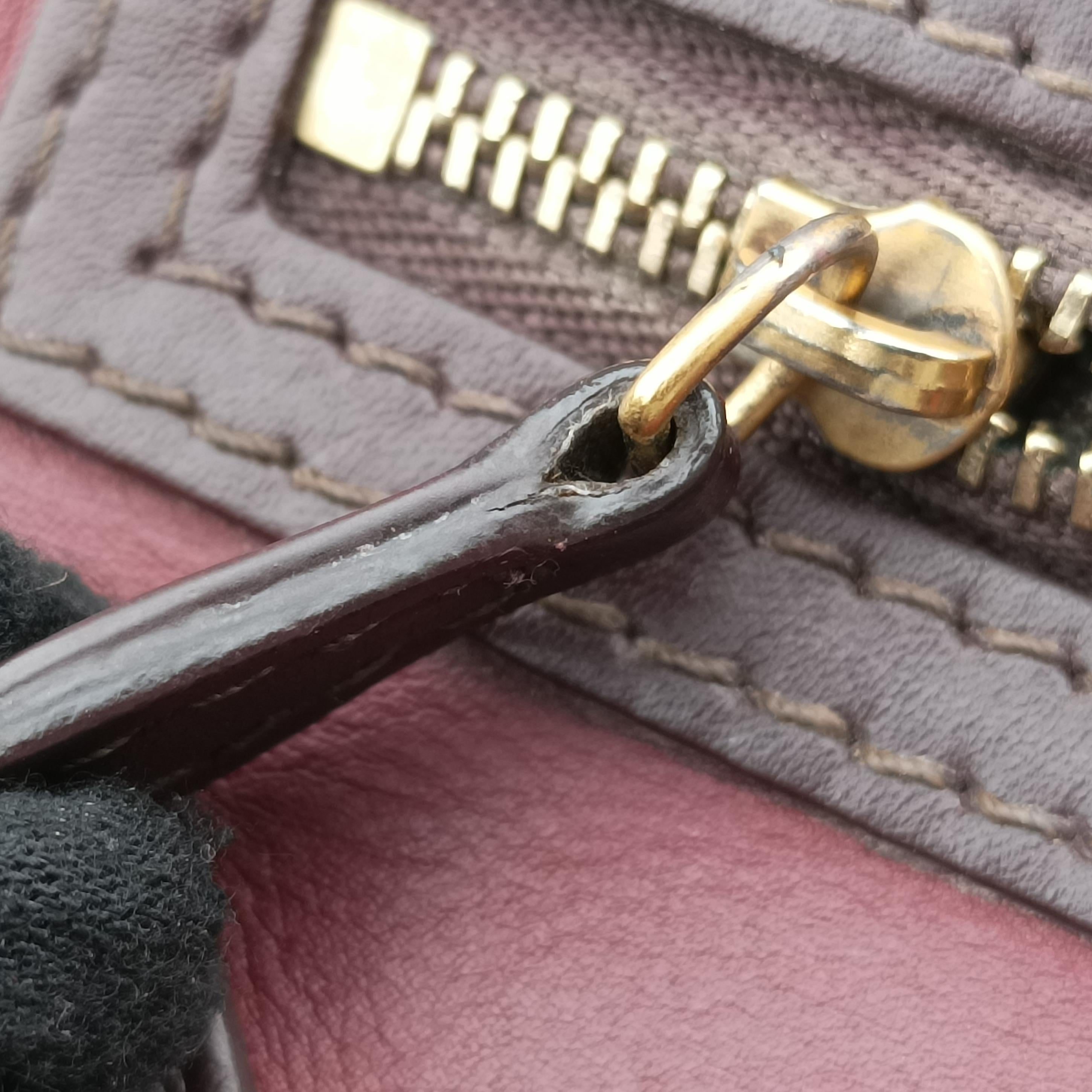 luggage nano shopper Black× burgundy ×Brown Leather W-ZP-0172ラゲージナノショッパー ブラック×ワインレッド×ブラウン レザー W-ZP-0172