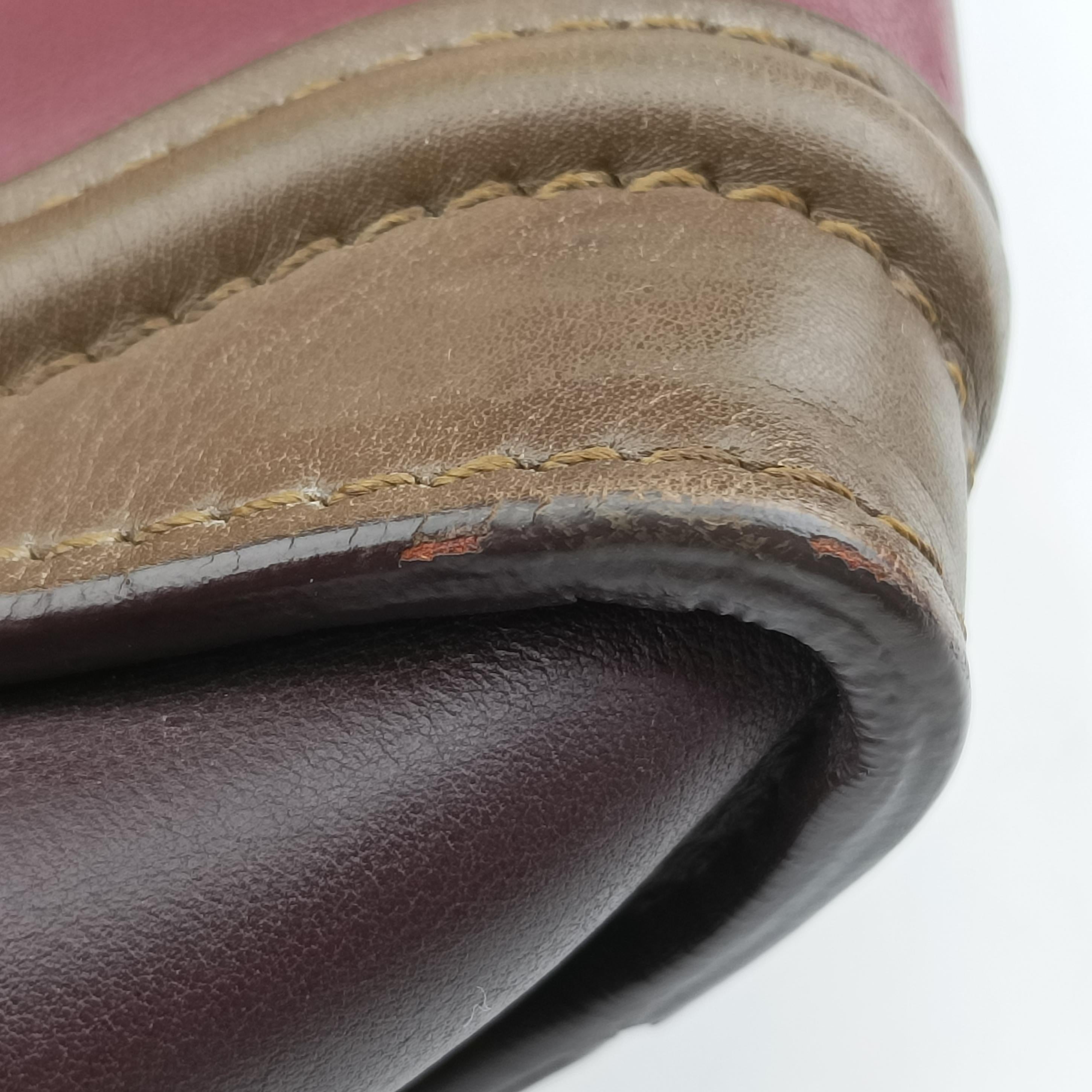 luggage nano shopper Black× burgundy ×Brown Leather W-ZP-0172ラゲージナノショッパー ブラック×ワインレッド×ブラウン レザー W-ZP-0172