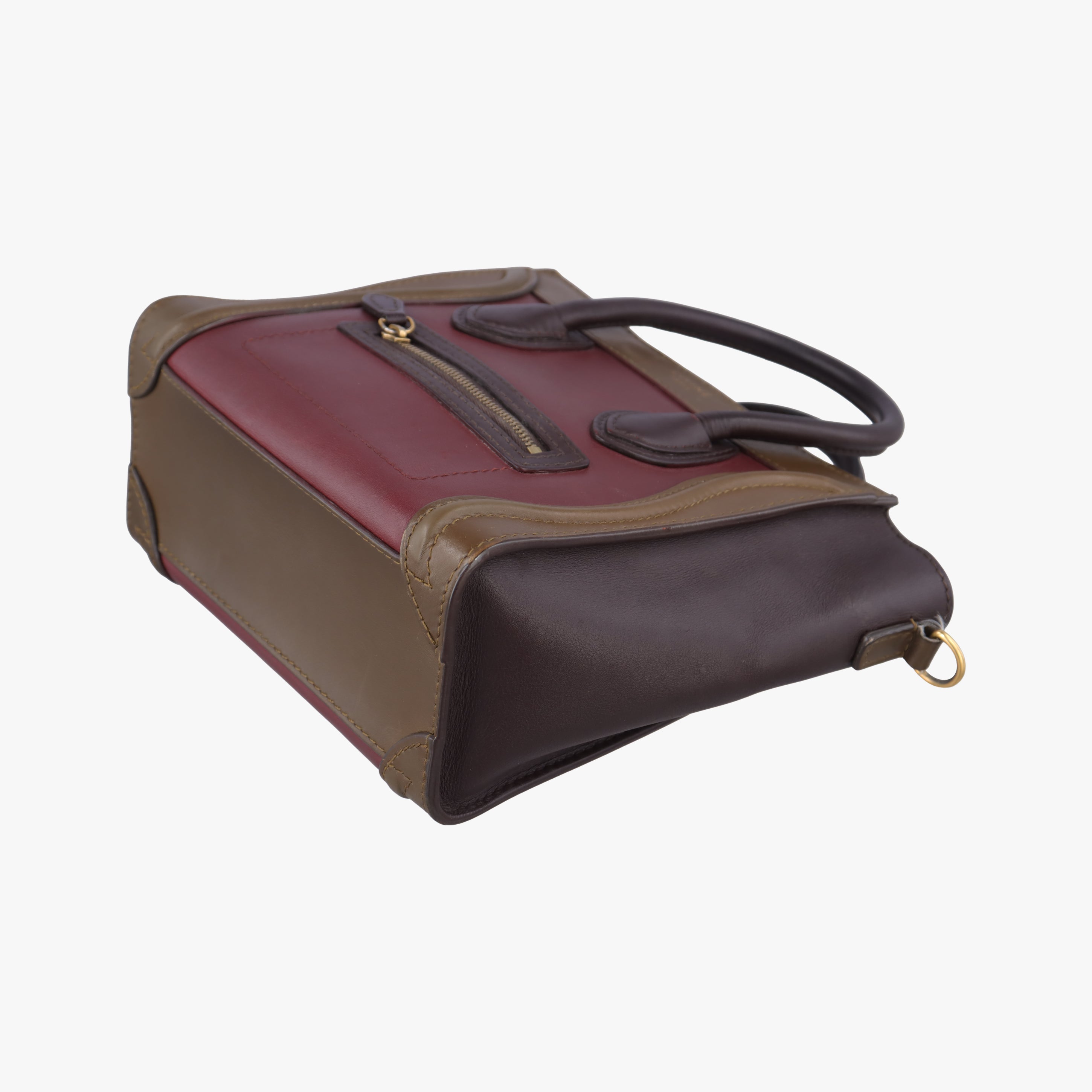 luggage nano shopper Black× burgundy ×Brown Leather W-ZP-0172ラゲージナノショッパー ブラック×ワインレッド×ブラウン レザー W-ZP-0172