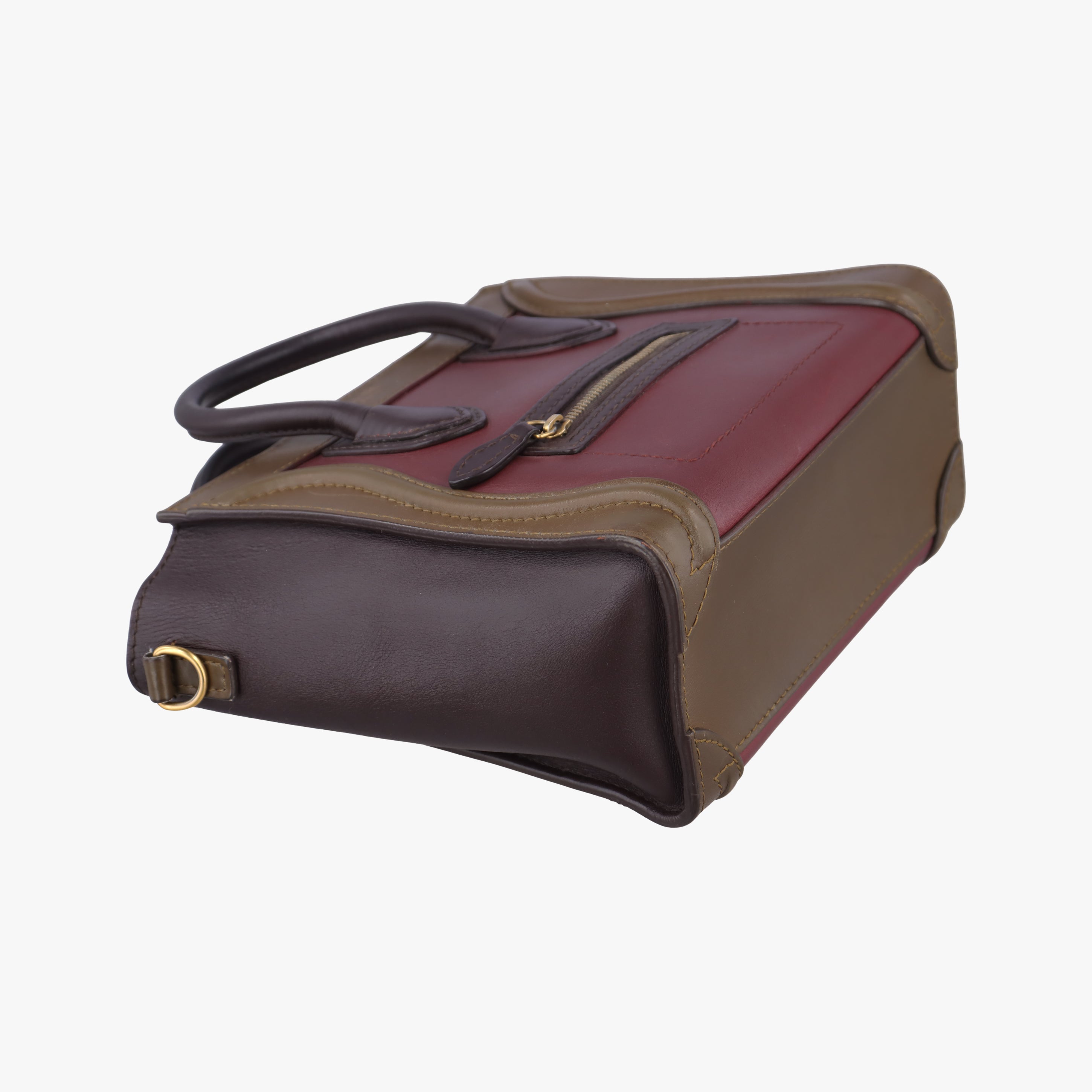 luggage nano shopper Black× burgundy ×Brown Leather W-ZP-0172ラゲージナノショッパー ブラック×ワインレッド×ブラウン レザー W-ZP-0172