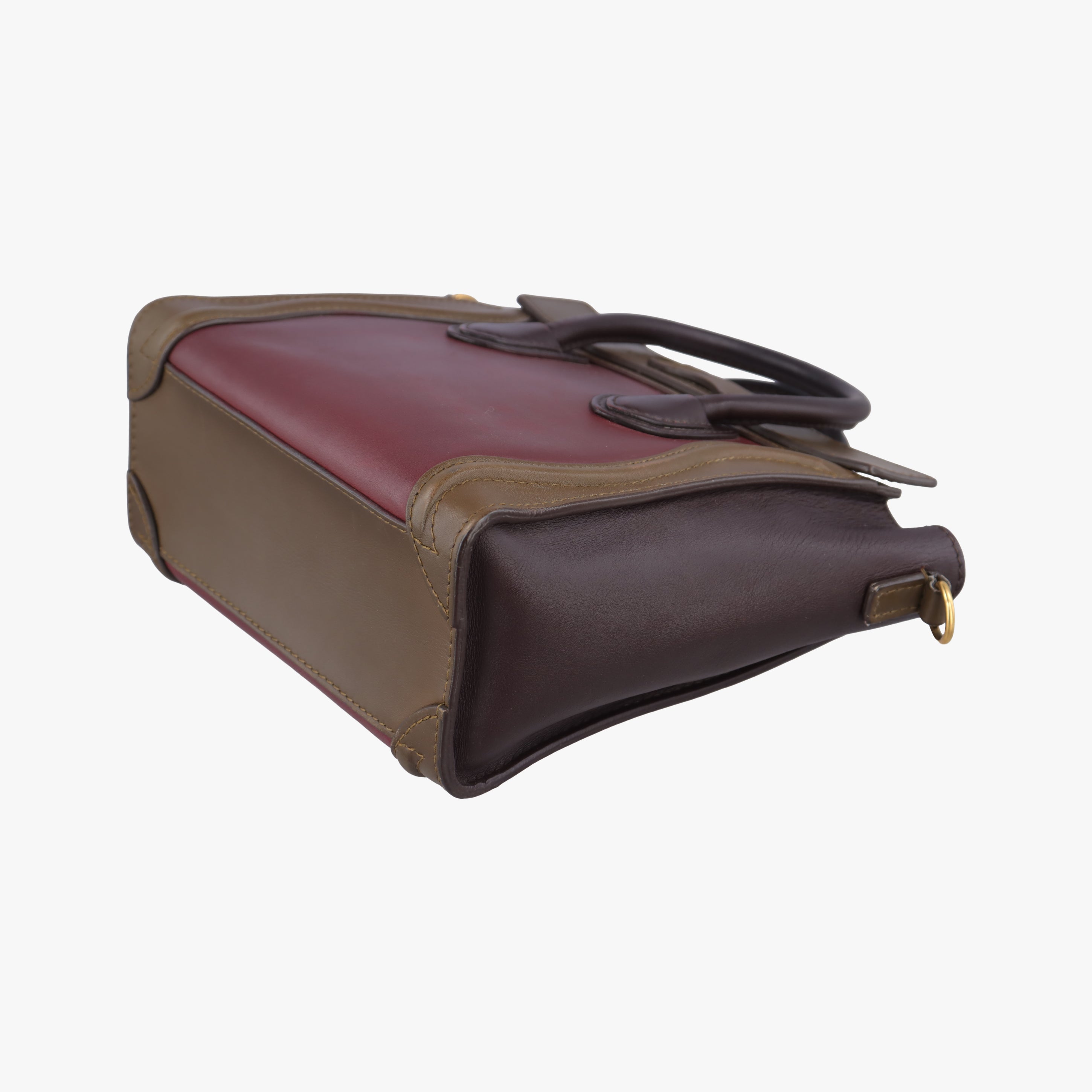 luggage nano shopper Black× burgundy ×Brown Leather W-ZP-0172ラゲージナノショッパー ブラック×ワインレッド×ブラウン レザー W-ZP-0172