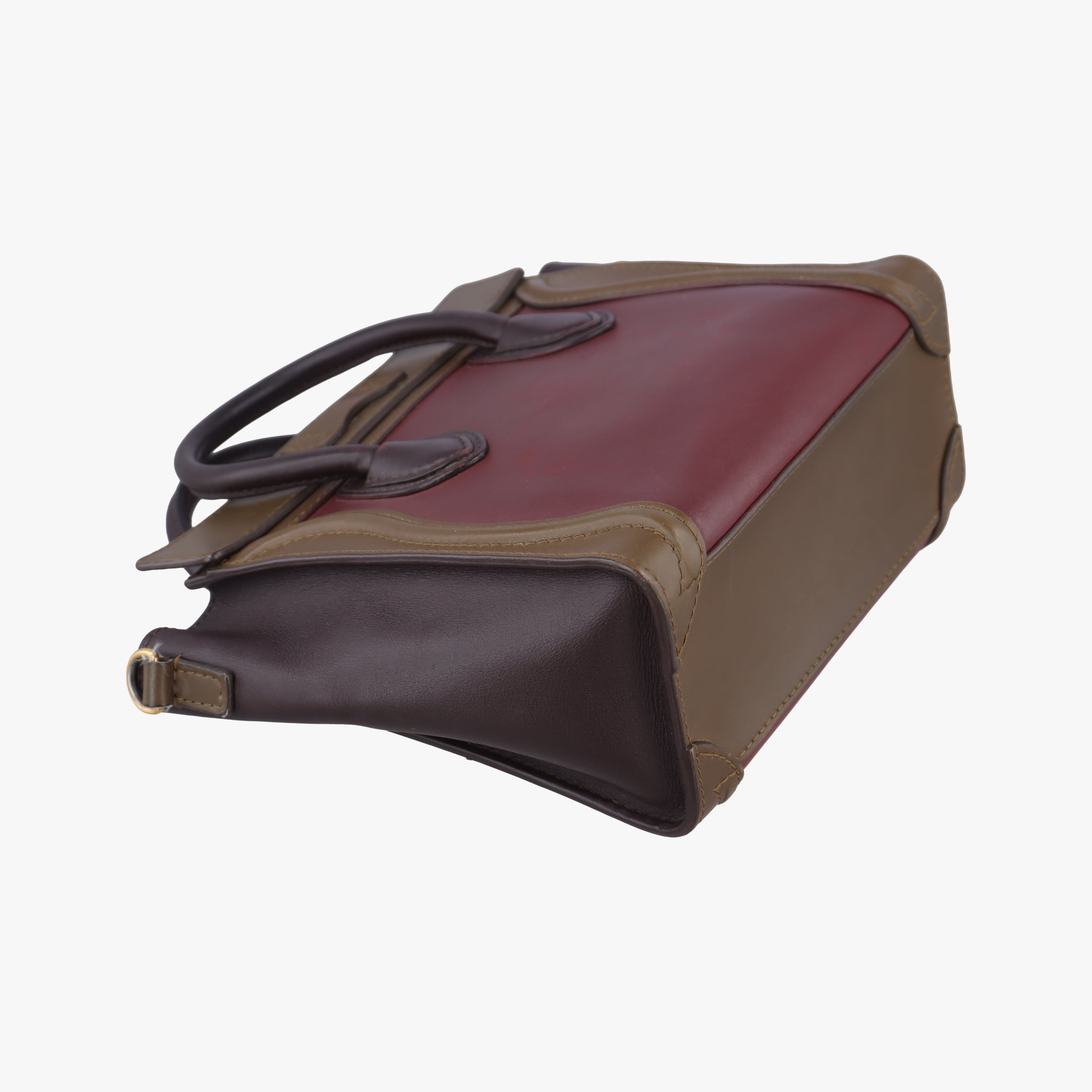 luggage nano shopper Black× burgundy ×Brown Leather W-ZP-0172ラゲージナノショッパー ブラック×ワインレッド×ブラウン レザー W-ZP-0172