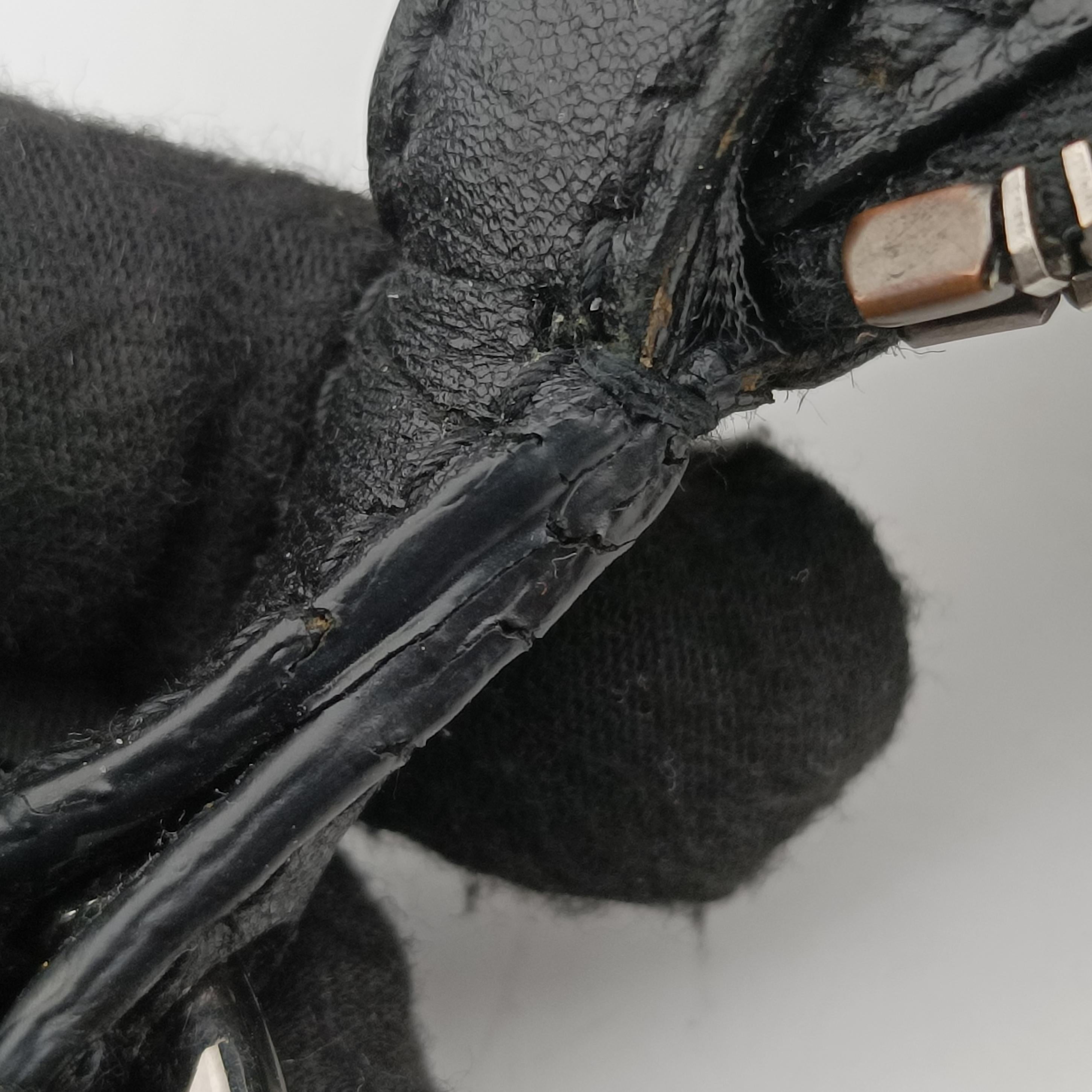 Horsebit Hobo Black Fabric×leather 114890 ホースビットホーボー ブラック ファブリック×レザー 114890