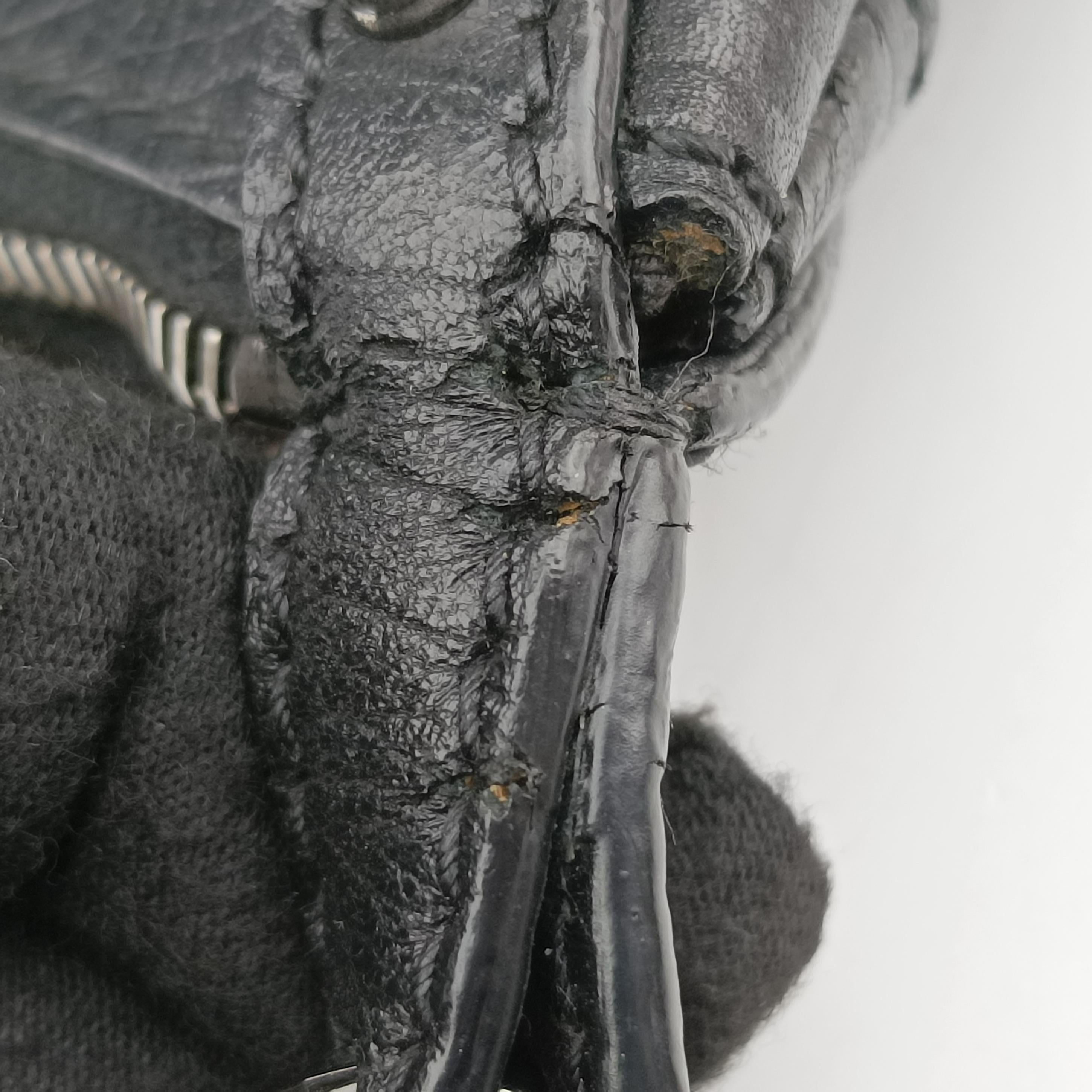 Horsebit Hobo Black Fabric×leather 114890 ホースビットホーボー ブラック ファブリック×レザー 114890