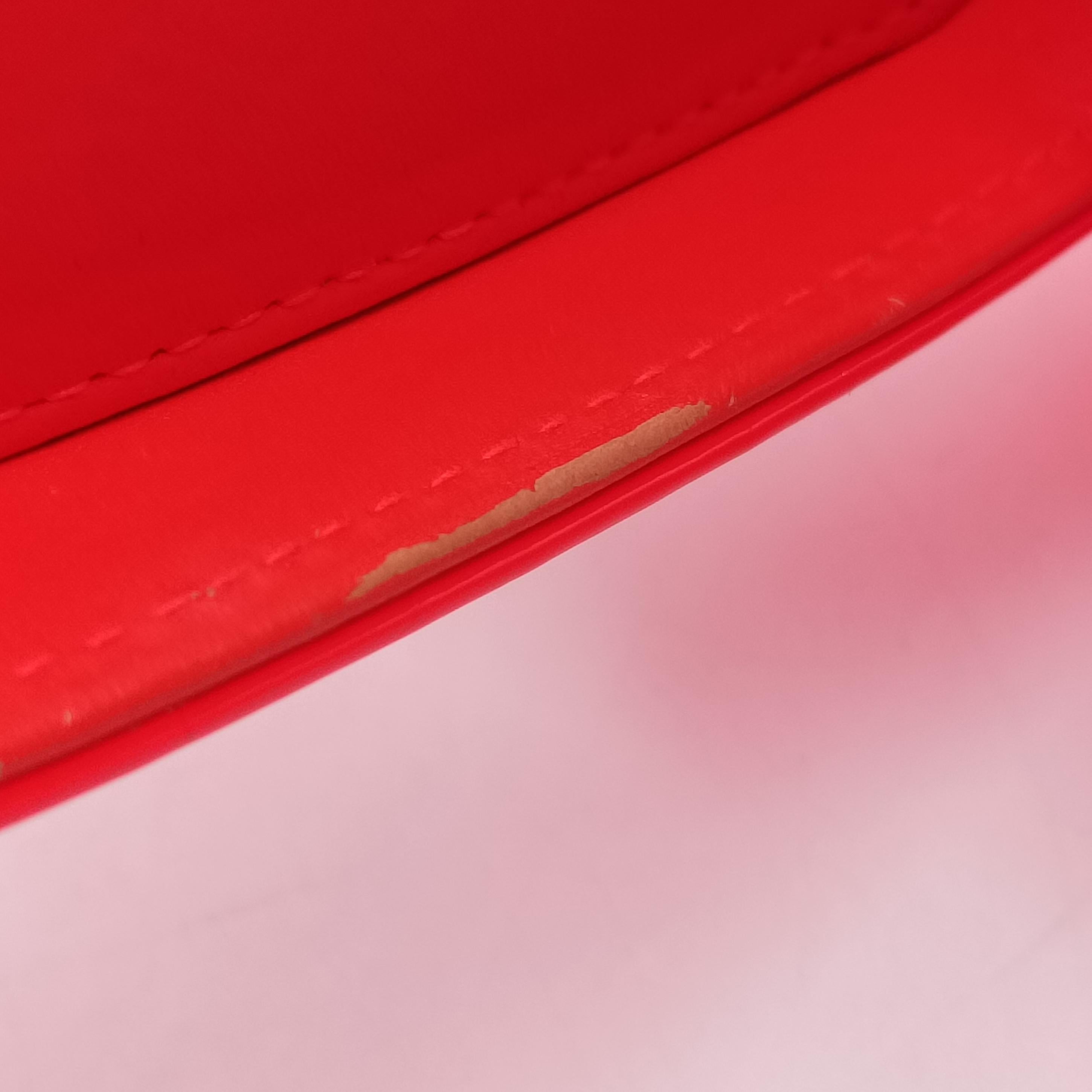 Vanity Matelasse Chain Handle Orange Patent A91055 22342643バニティ マトラッセ チェーンハンドル オレンジ パテント A91055 22342643