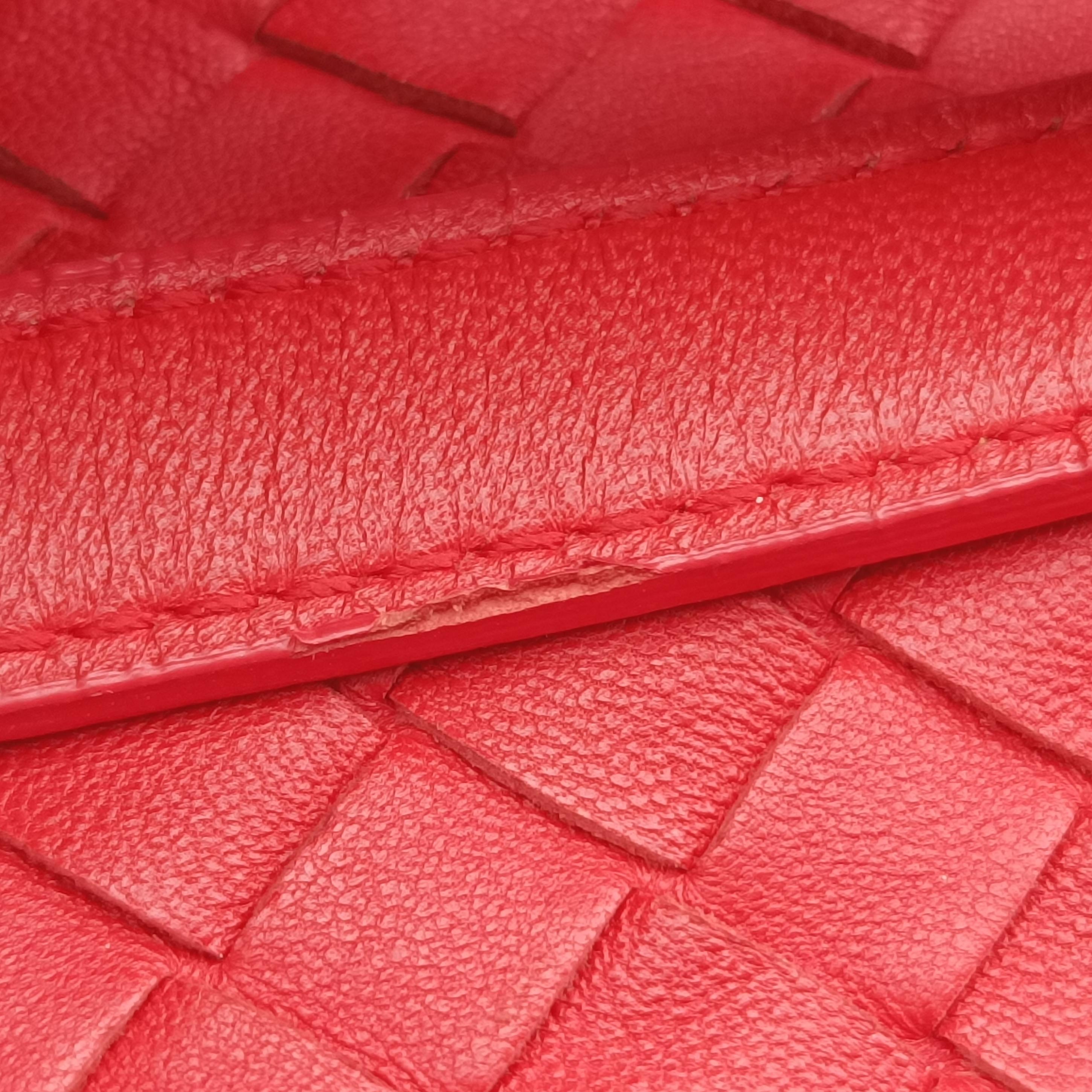 Intrecciato Red lambskin B02959876Zイントレチャート レッド ラムスキン B02959876Z