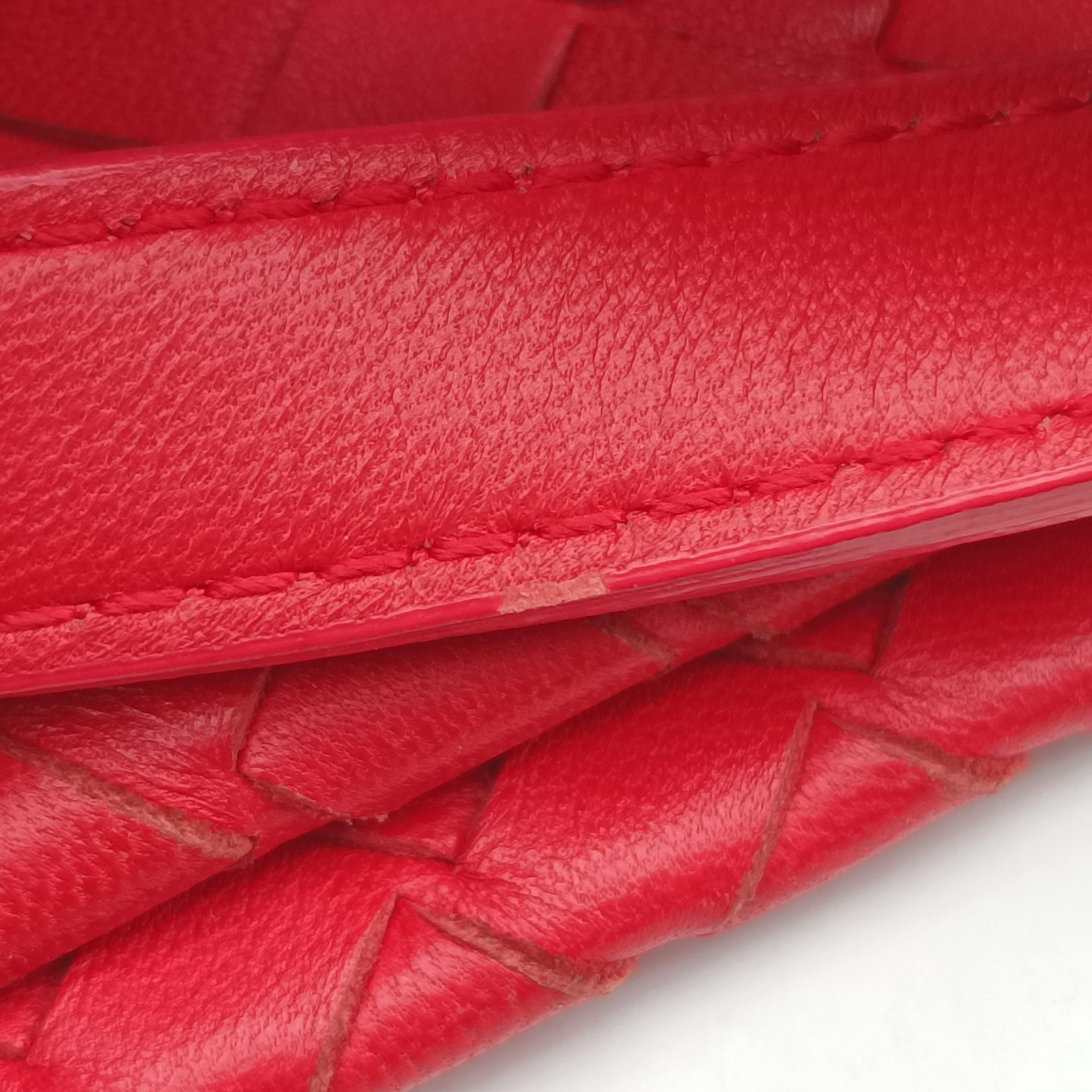 Intrecciato Red lambskin B02959876Zイントレチャート レッド ラムスキン B02959876Z