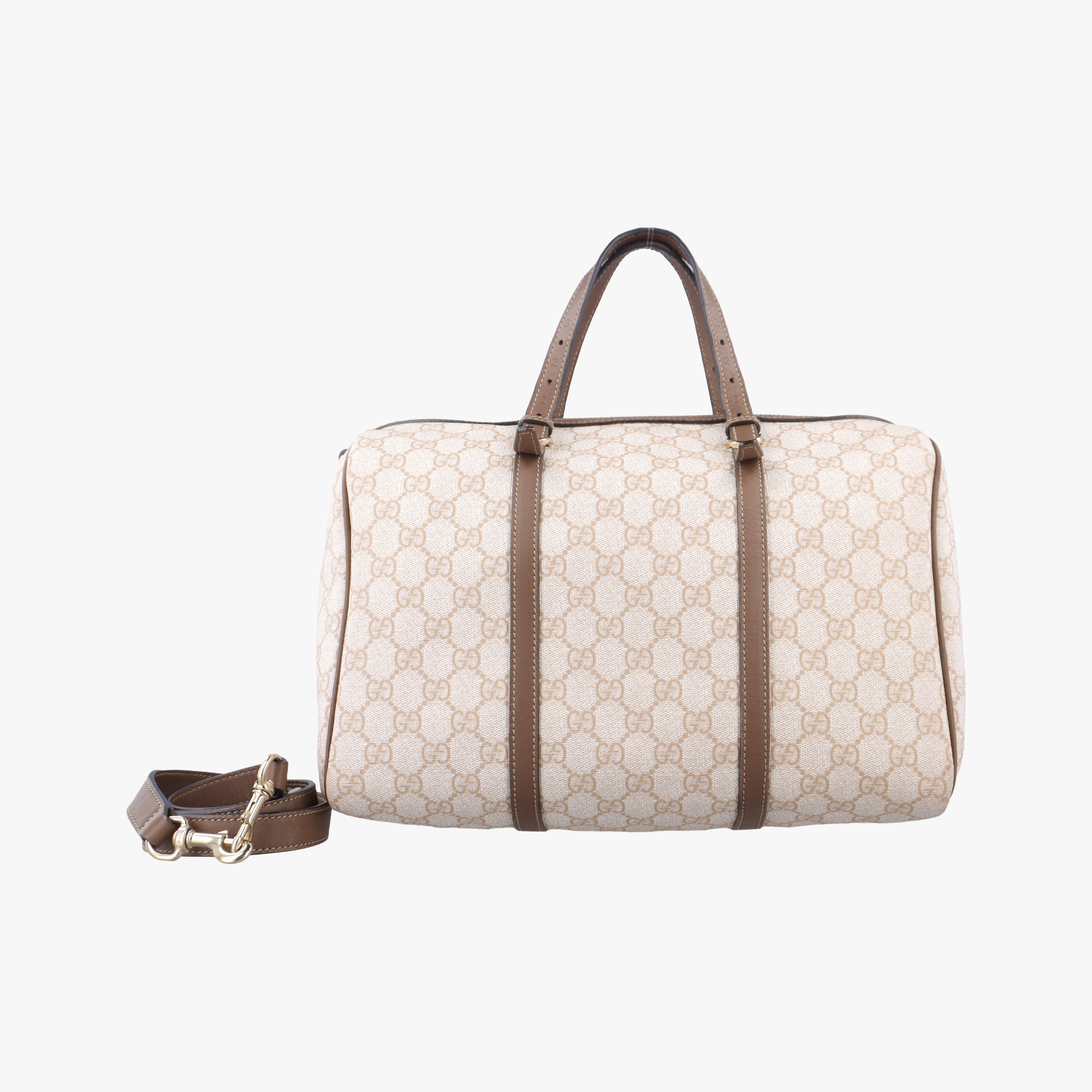 GG Supreme White×brown PVC coated canvas 322231 I015240630GGスプリーム ホワイト×ブラウン PVCコーティングキャンバス 322231 I015240630