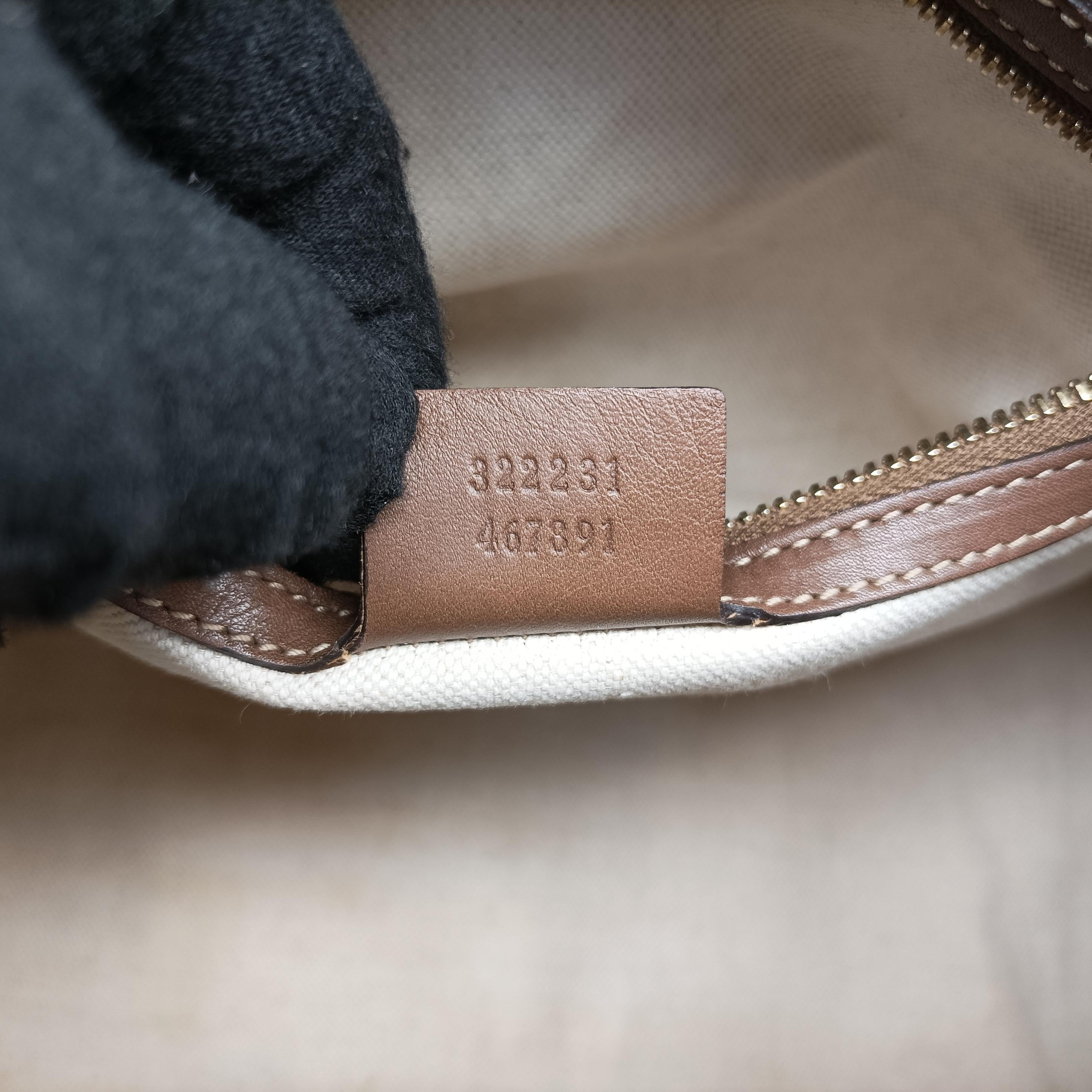 GG Supreme White×brown PVC coated canvas 322231 I015240630GGスプリーム ホワイト×ブラウン PVCコーティングキャンバス 322231 I015240630