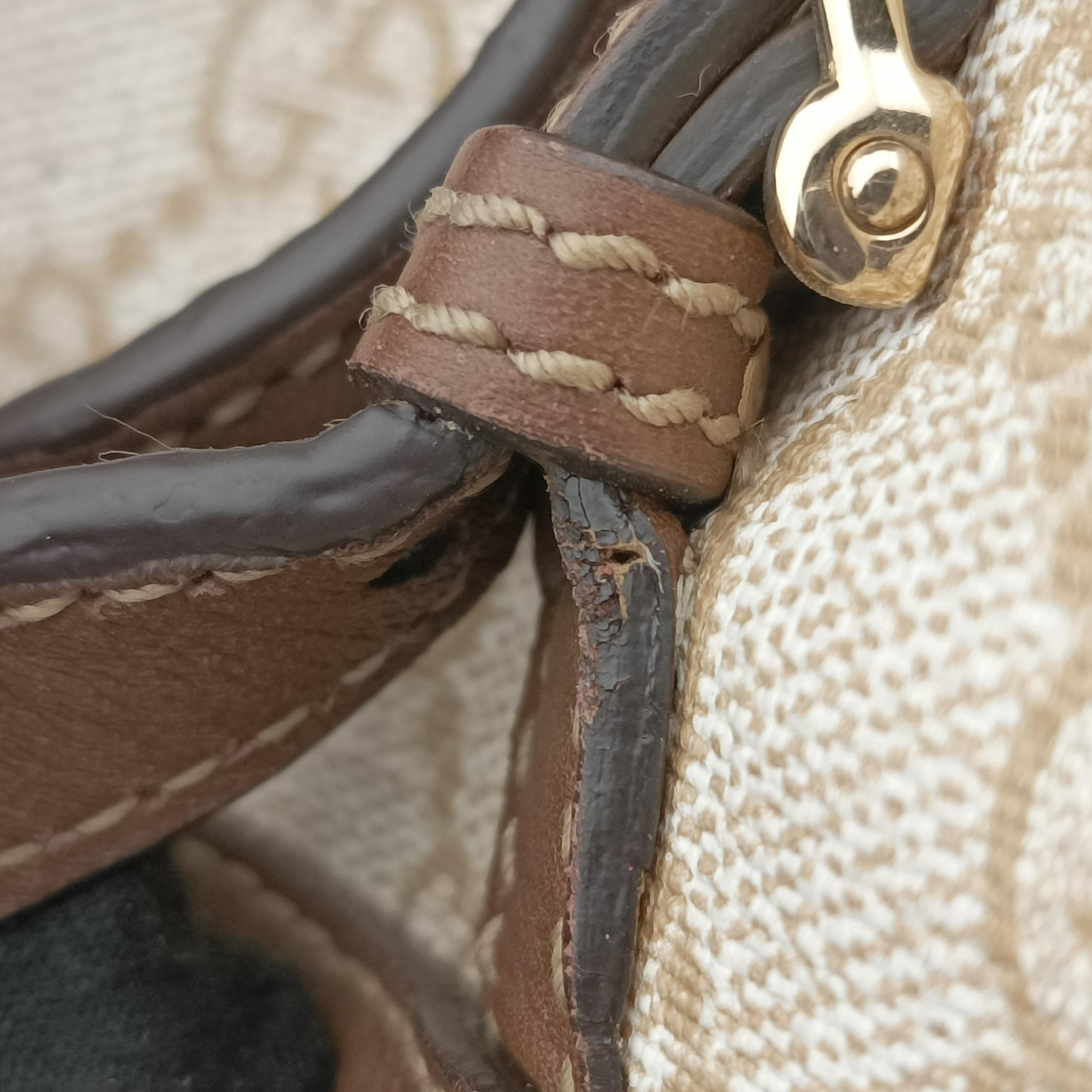 GG Supreme White×brown PVC coated canvas 322231 I015240630GGスプリーム ホワイト×ブラウン PVCコーティングキャンバス 322231 I015240630