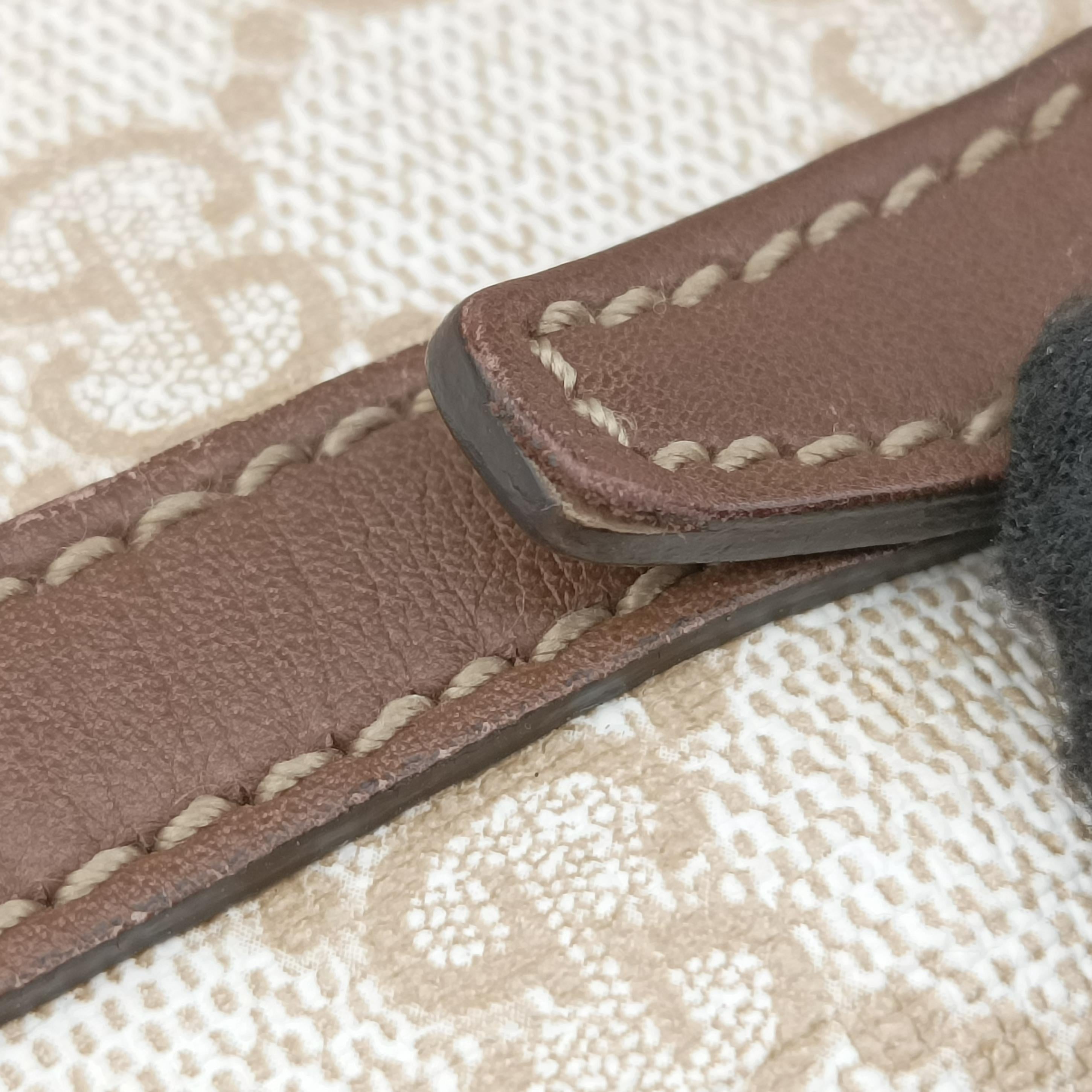 GG Supreme White×brown PVC coated canvas 322231 I015240630GGスプリーム ホワイト×ブラウン PVCコーティングキャンバス 322231 I015240630