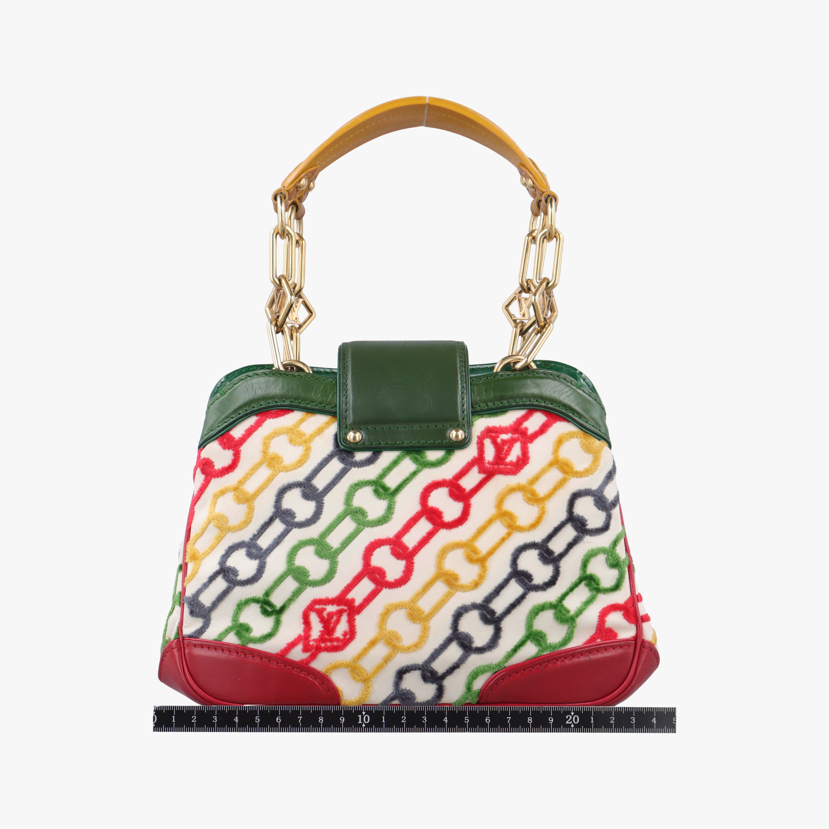 Linda Mini Monogram Charms Velvet Chains Multicolour Velvet x Canvas x Leather TH0056リンダ ミニモノグラムチャーム ベルベットチェーン マルチカラー ベルベット×キャンバス×レザー TH0056