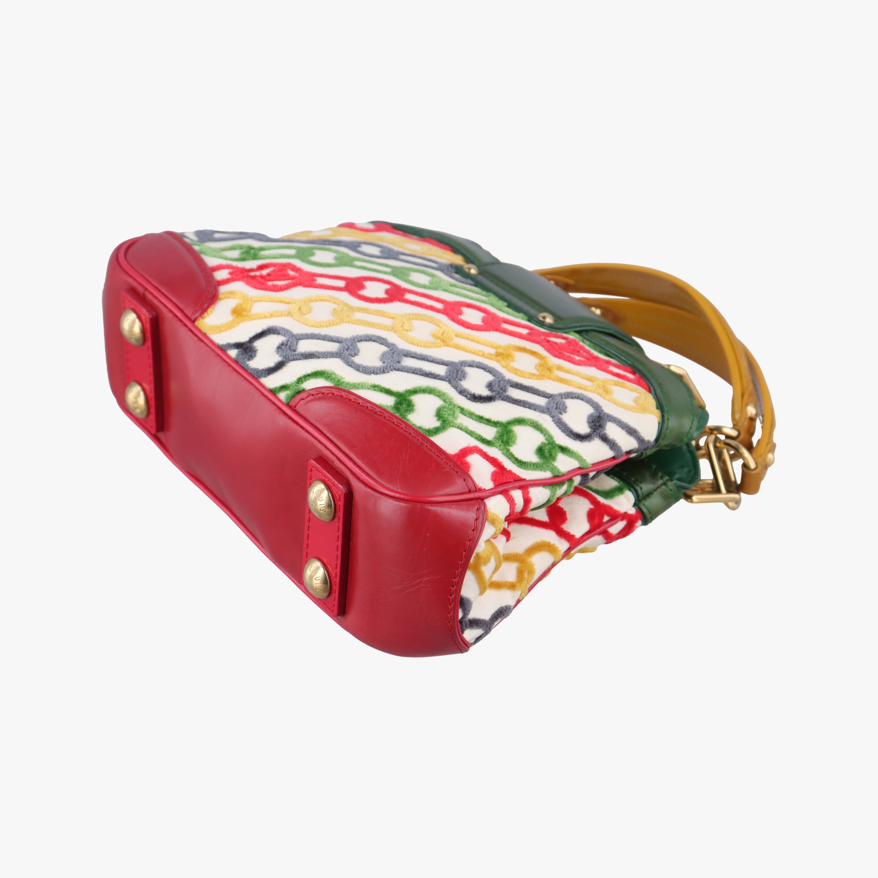 Linda Mini Monogram Charms Velvet Chains Multicolour Velvet x Canvas x Leather TH0056リンダ ミニモノグラムチャーム ベルベットチェーン マルチカラー ベルベット×キャンバス×レザー TH0056