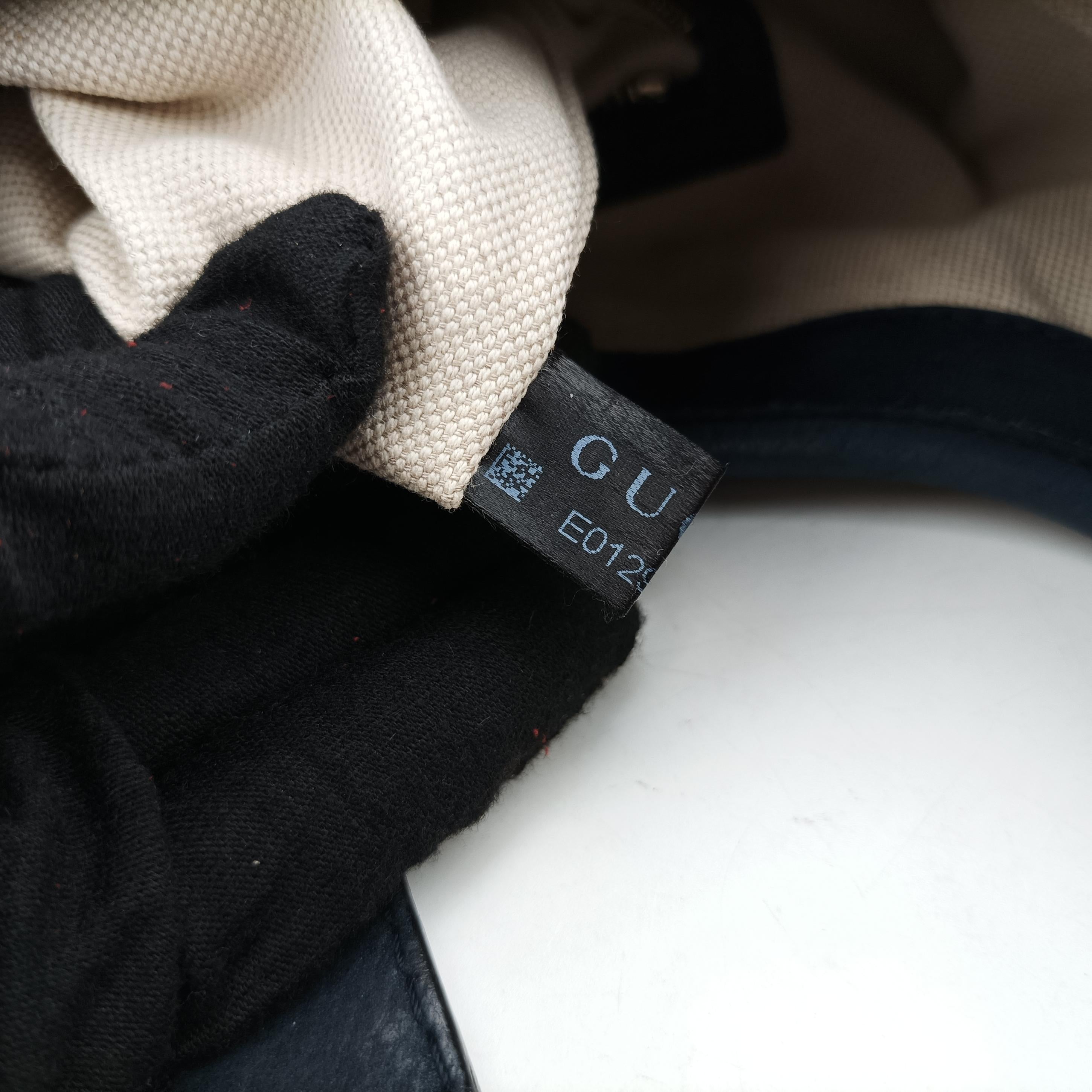 Jackie Flora Hobo Beige x Navy x Red x Black Canvas×leather 277520 E012969606ニュージャッキー ベージュ×ネイビー×レッド×ブラック キャンバス ×レザー 277520 E012969606