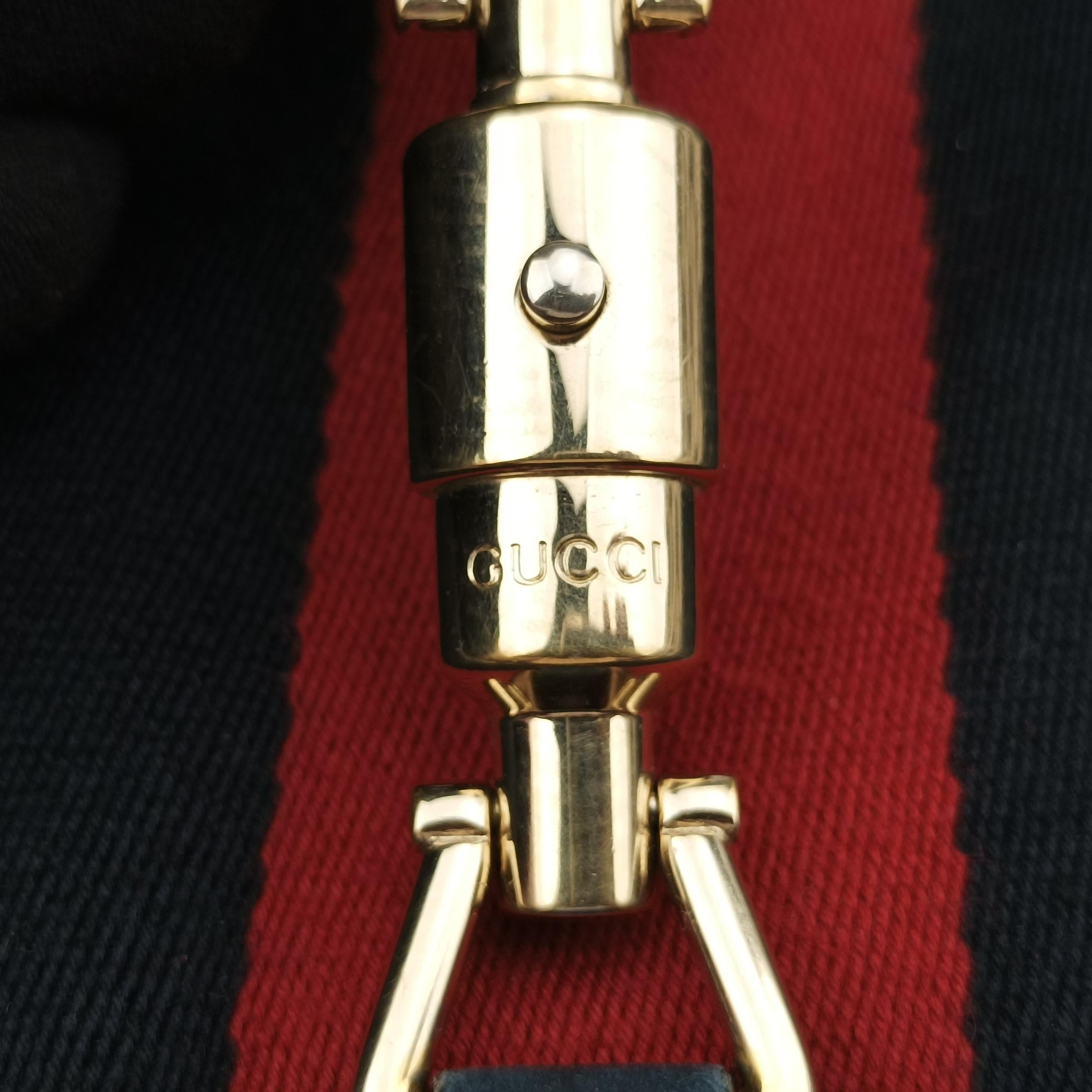 Jackie Flora Hobo Beige x Navy x Red x Black Canvas×leather 277520 E012969606ニュージャッキー ベージュ×ネイビー×レッド×ブラック キャンバス ×レザー 277520 E012969606