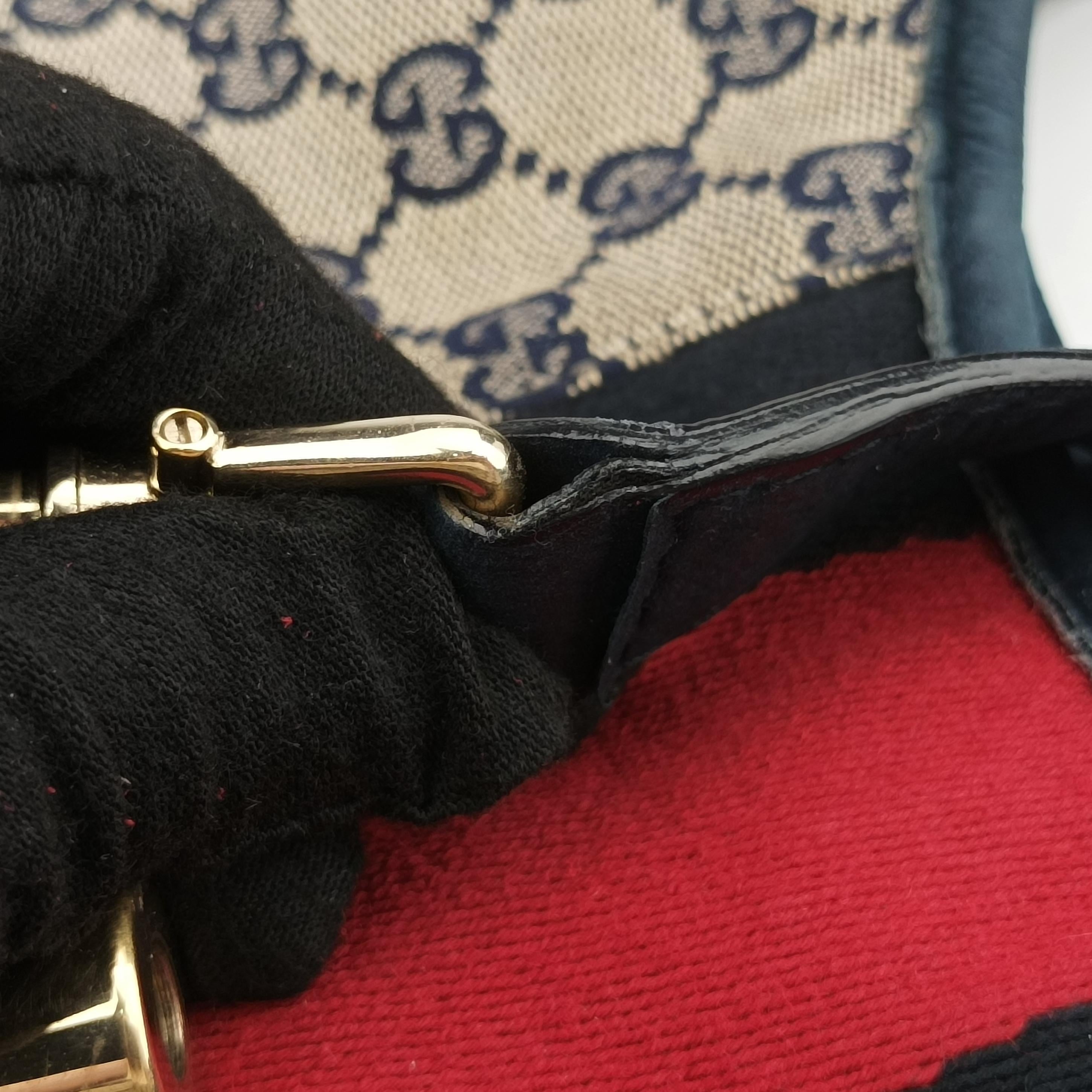 Jackie Flora Hobo Beige x Navy x Red x Black Canvas×leather 277520 E012969606ニュージャッキー ベージュ×ネイビー×レッド×ブラック キャンバス ×レザー 277520 E012969606