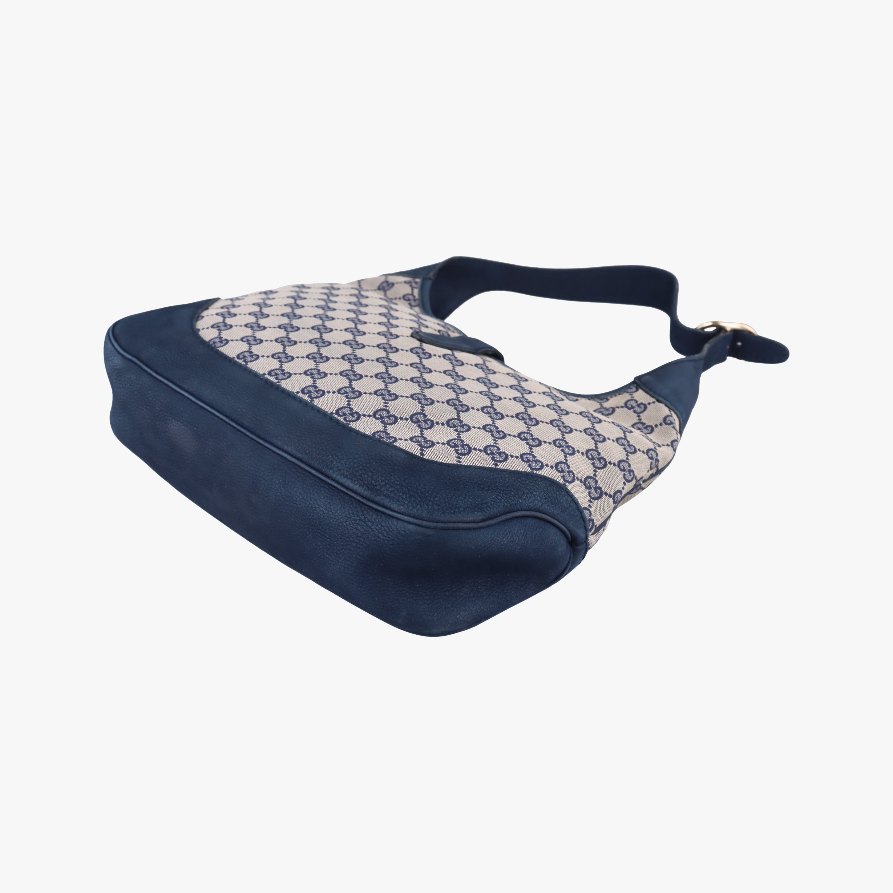 Jackie Flora Hobo Beige x Navy x Red x Black Canvas×leather 277520 E012969606ニュージャッキー ベージュ×ネイビー×レッド×ブラック キャンバス ×レザー 277520 E012969606