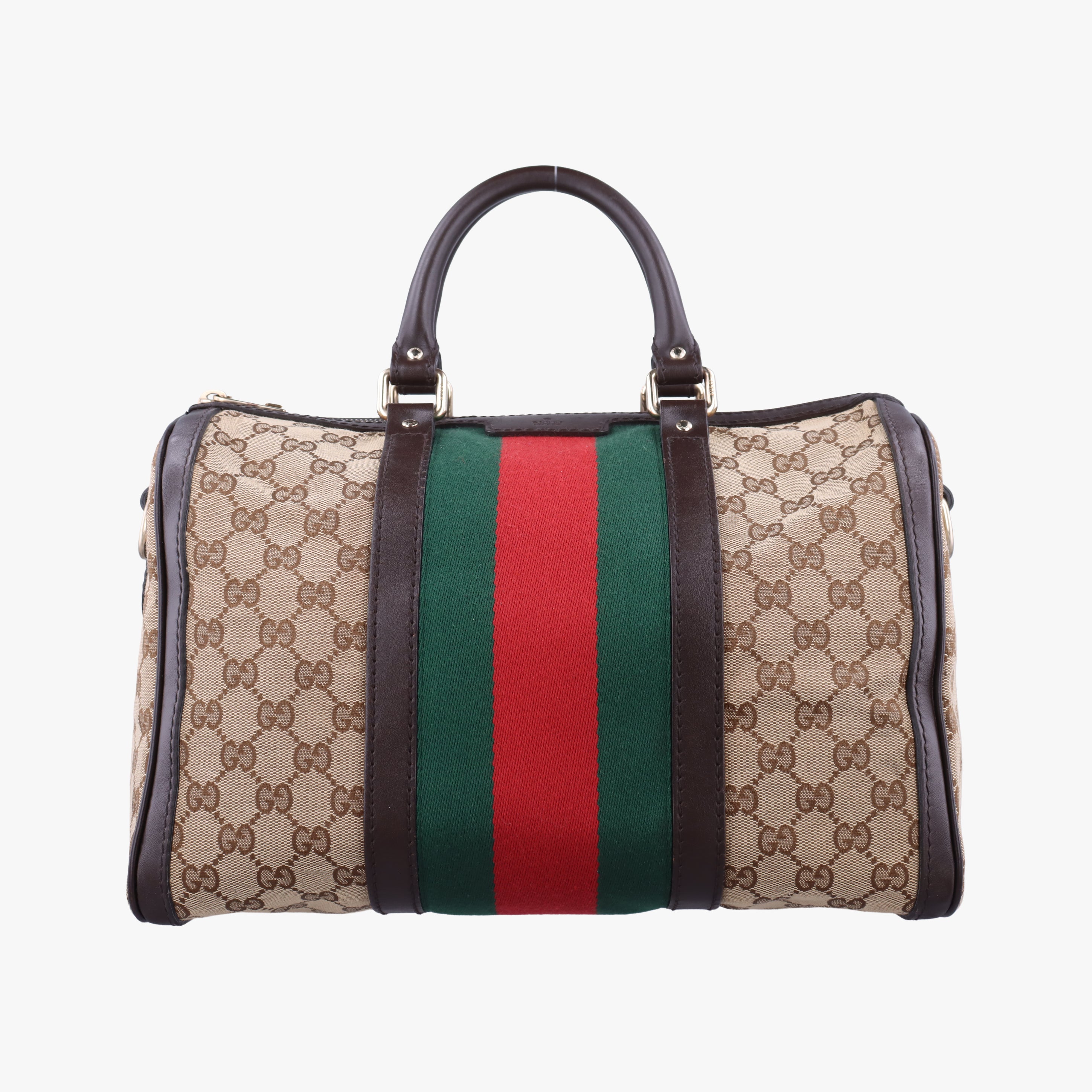 Sherry Line Beige×green×red canvas×leather 247205 C017070005シェリーライン ベージュ×グリーン×レッド キャンバス×レザー 247205 C017070005