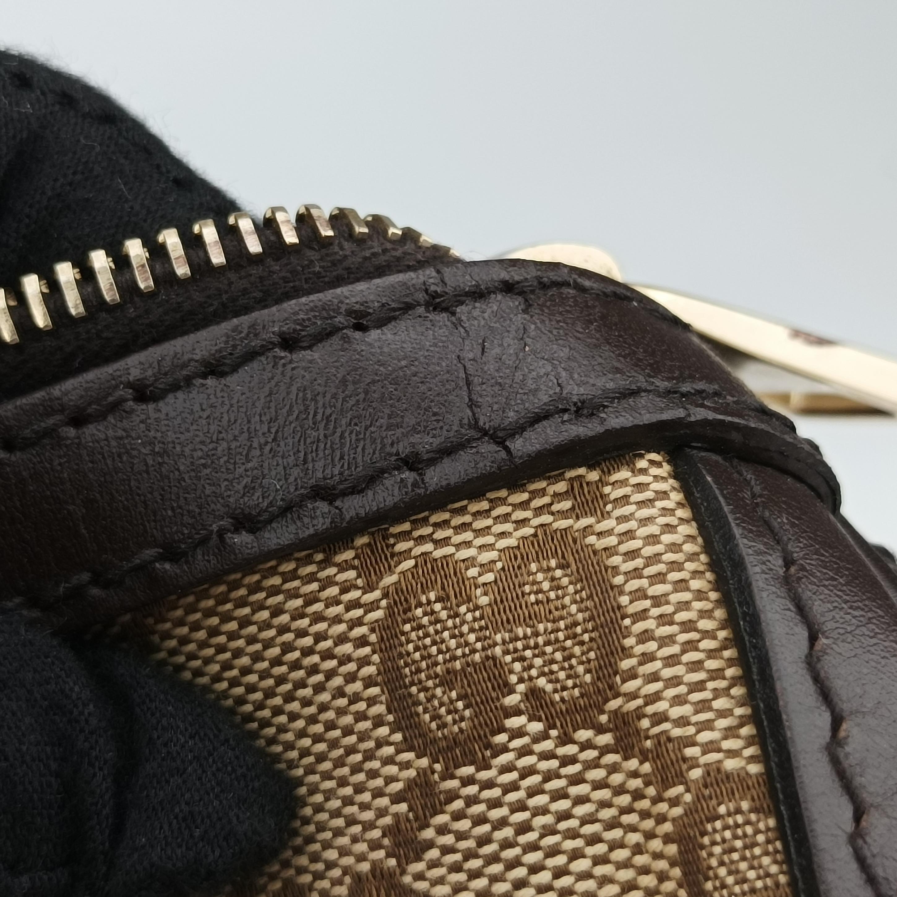 Sherry Line Beige×green×red canvas×leather 247205 C017070005シェリーライン ベージュ×グリーン×レッド キャンバス×レザー 247205 C017070005