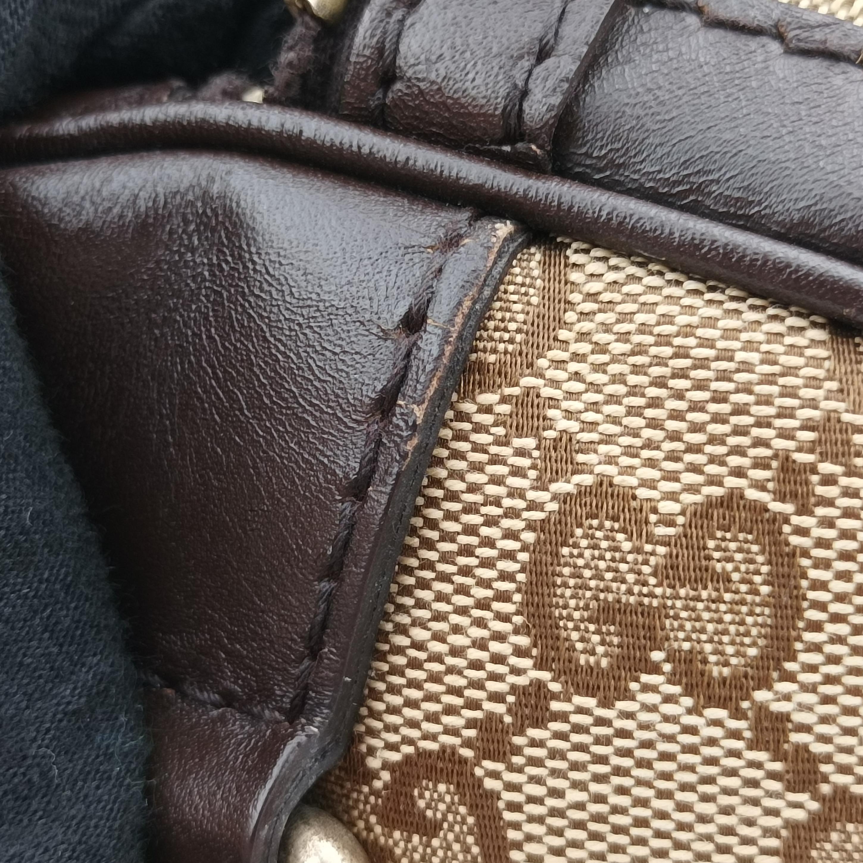 Sherry Line Beige×green×red canvas×leather 247205 C017070005シェリーライン ベージュ×グリーン×レッド キャンバス×レザー 247205 C017070005