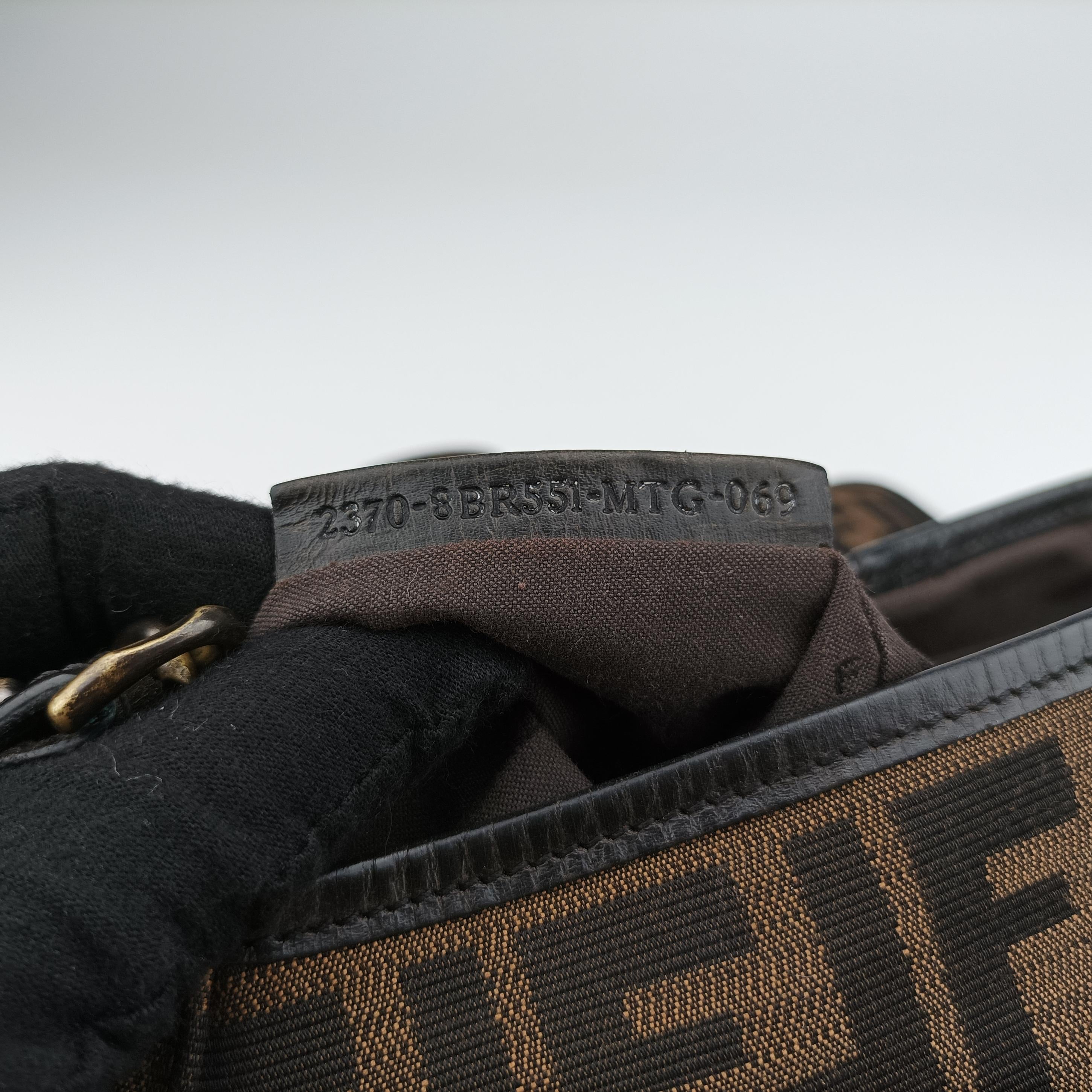 Fendi Zucca Brown canvas×leather 8BS551 2370-8BS551-MTG-069フェンディ ズッカ ブラウン キャンバス×レザー 8BS551 2370-8BS551-MTG-069