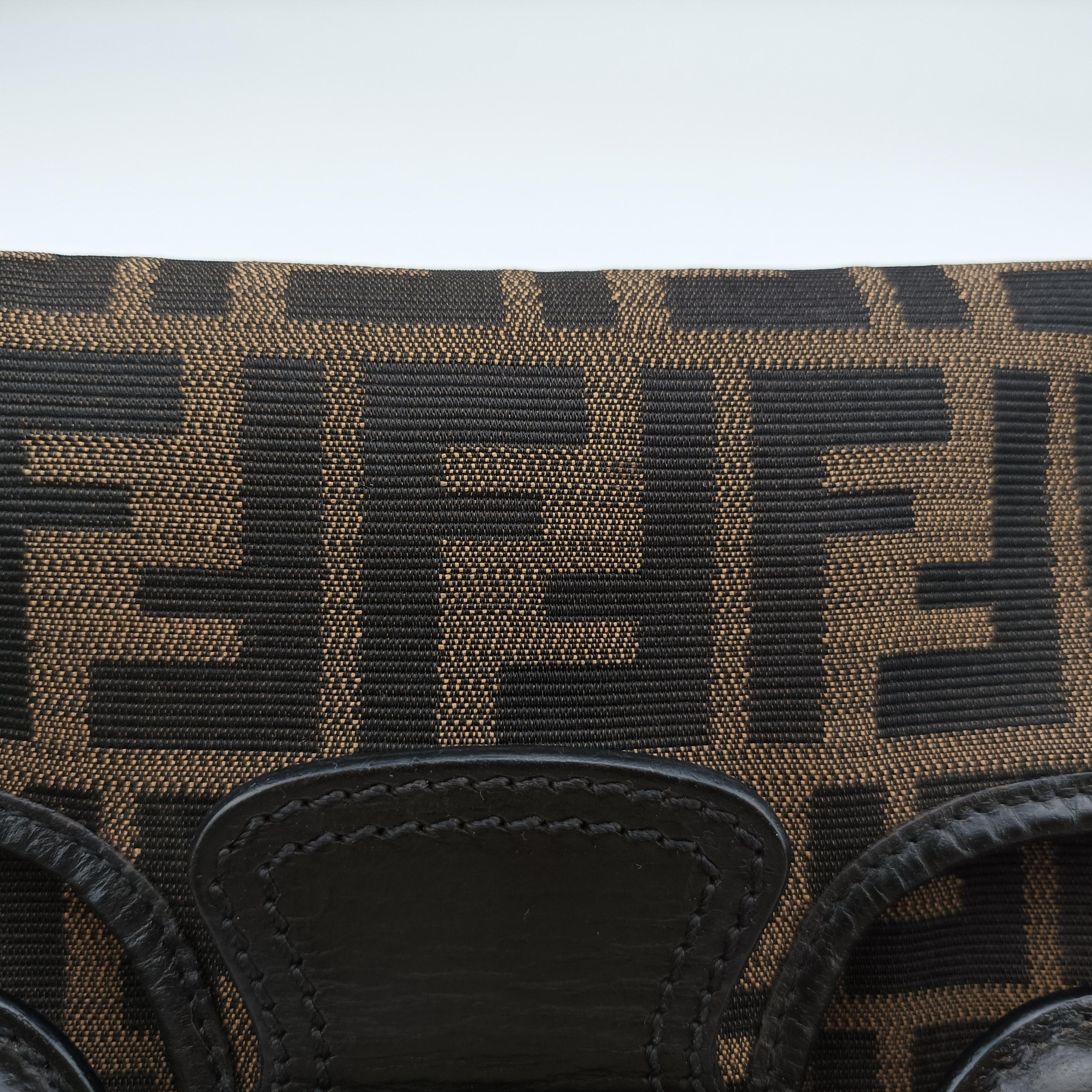 Fendi Zucca Brown canvas×leather 8BS551 2370-8BS551-MTG-069フェンディ ズッカ ブラウン キャンバス×レザー 8BS551 2370-8BS551-MTG-069