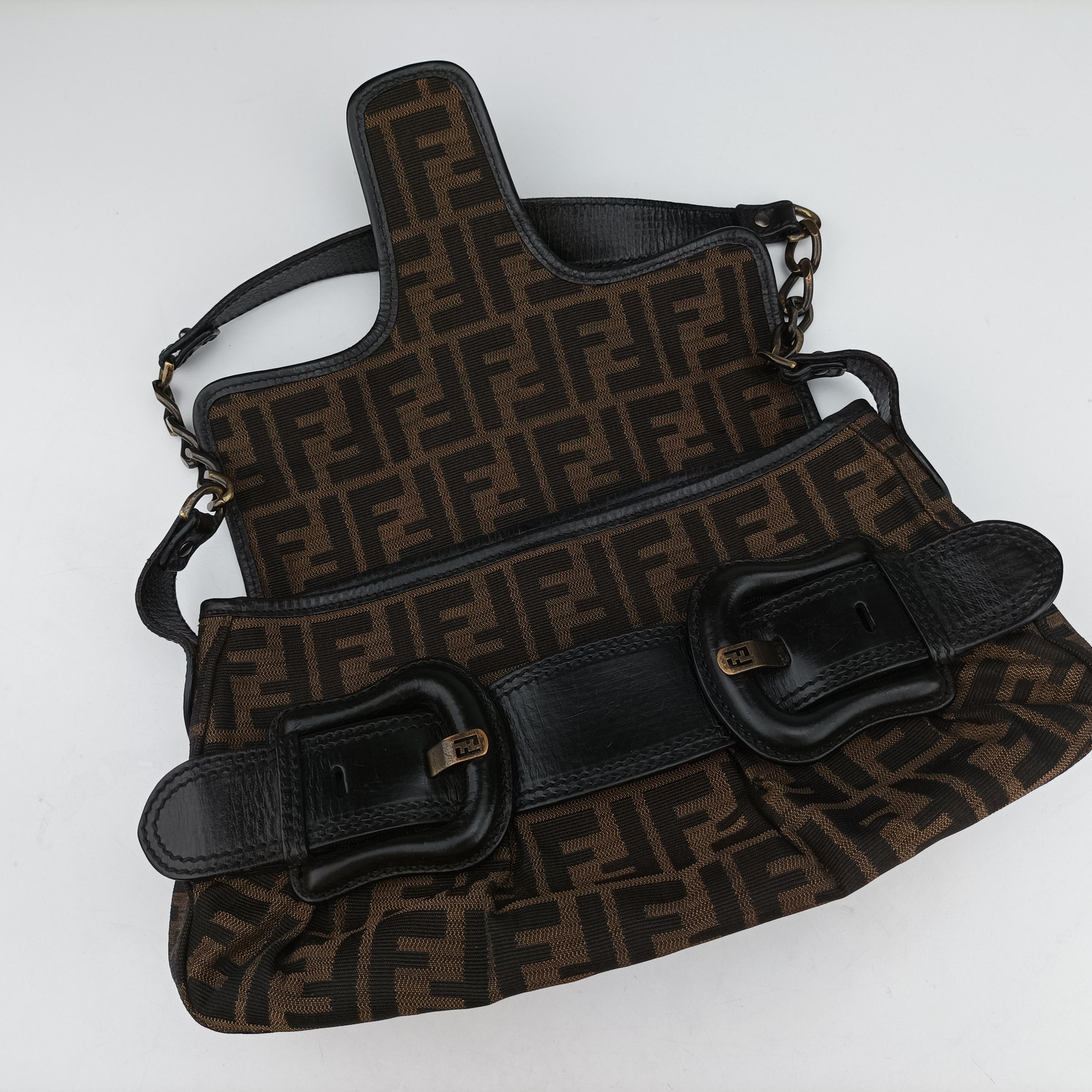 Fendi Zucca Brown canvas×leather 8BS551 2370-8BS551-MTG-069フェンディ ズッカ ブラウン キャンバス×レザー 8BS551 2370-8BS551-MTG-069