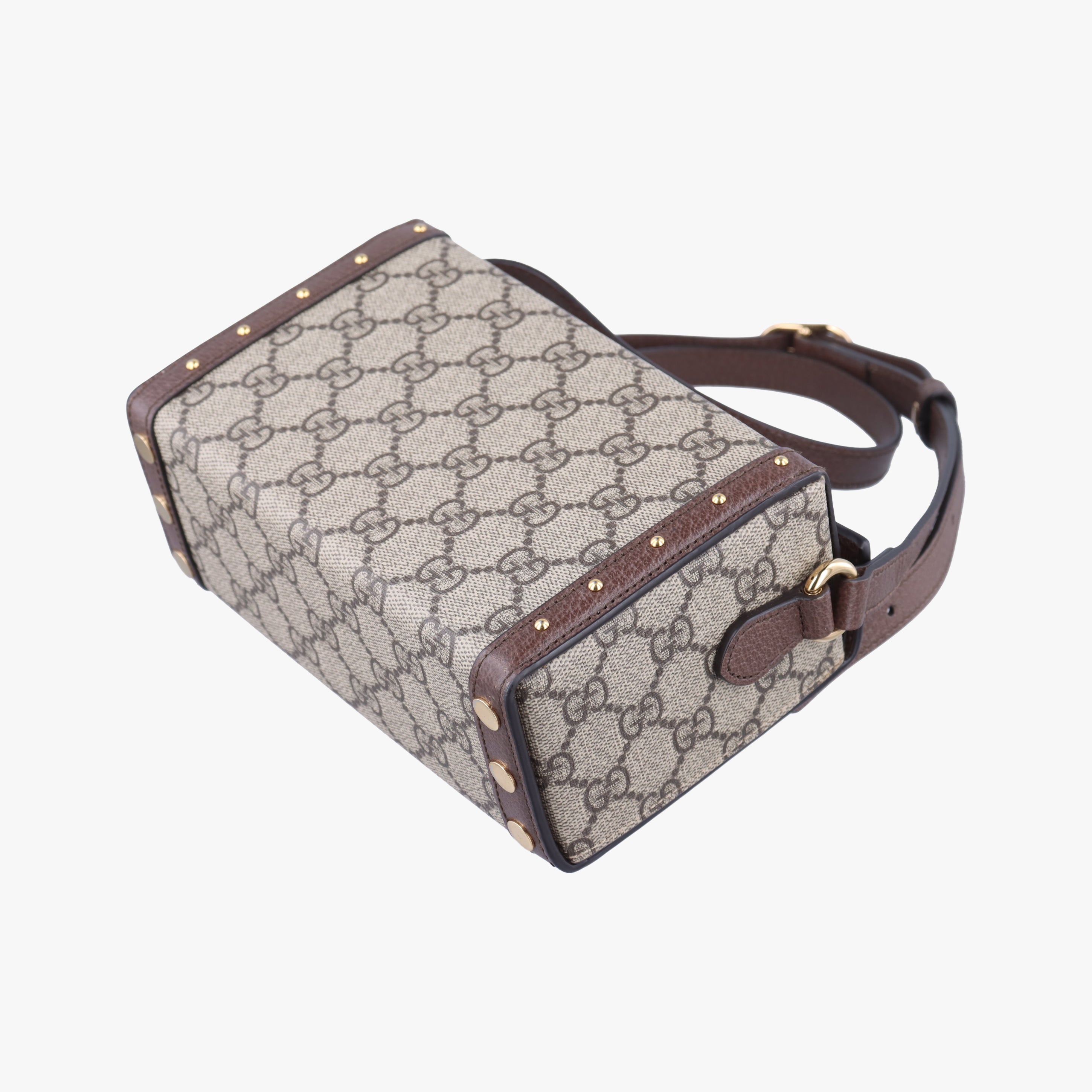 GG Supreme Mini Brown PVC coated canvas 678460 678460.496334GGスプリームミニ ブラウン PVCコーティングキャンバス 678460 678460.496334