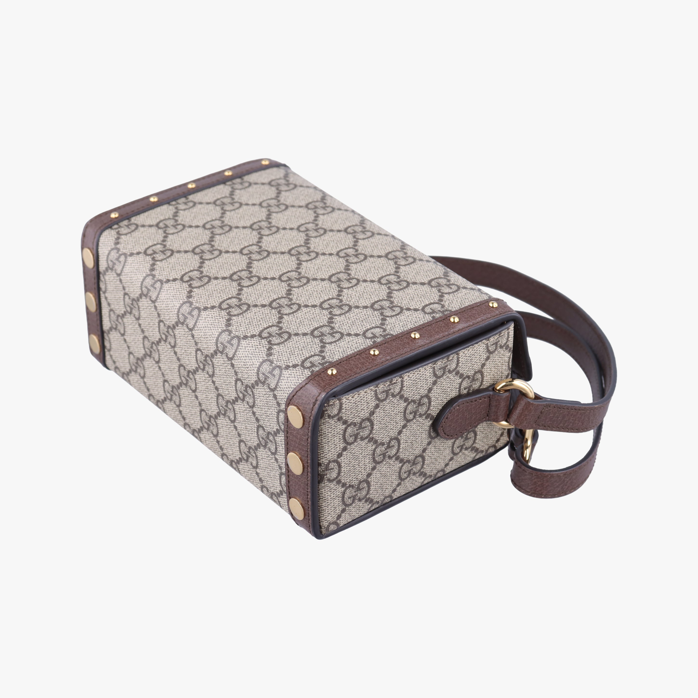 GG Supreme Mini Brown PVC coated canvas 678460 678460.496334GGスプリームミニ ブラウン PVCコーティングキャンバス 678460 678460.496334