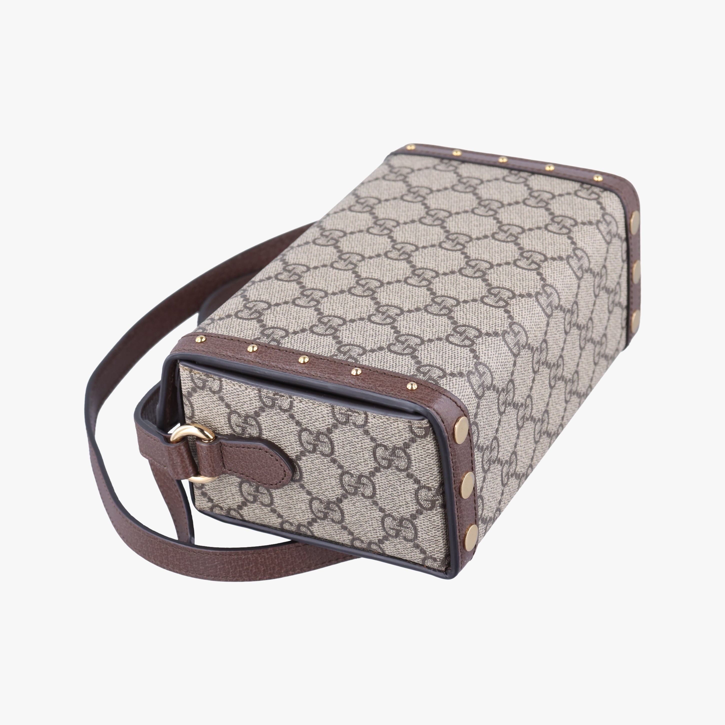 GG Supreme Mini Brown PVC coated canvas 678460 678460.496334GGスプリームミニ ブラウン PVCコーティングキャンバス 678460 678460.496334