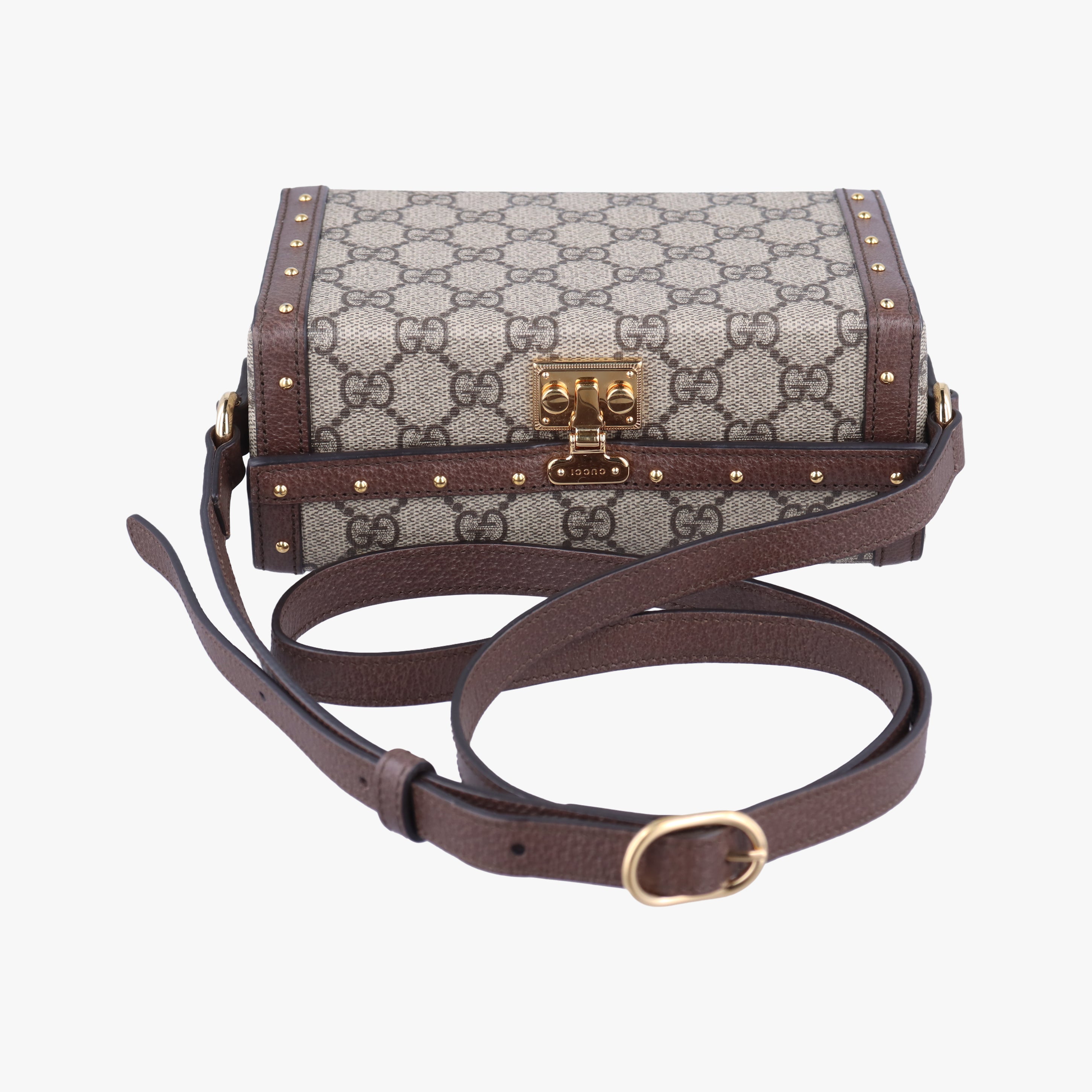 GG Supreme Mini Brown PVC coated canvas 678460 678460.496334GGスプリームミニ ブラウン PVCコーティングキャンバス 678460 678460.496334