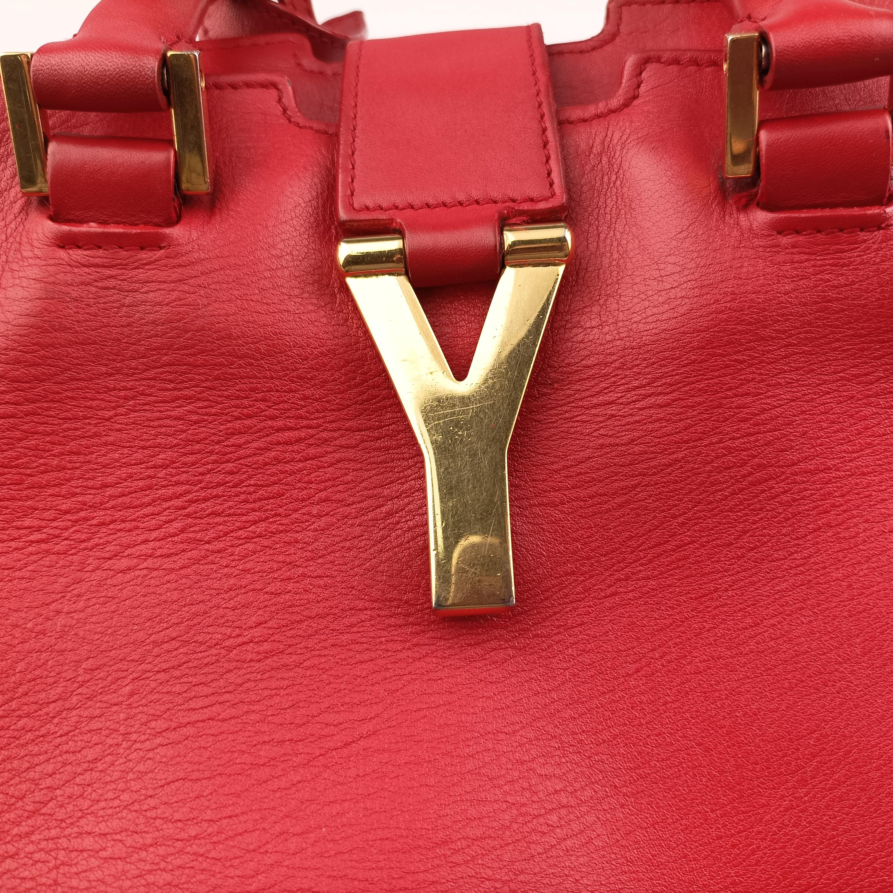 Y Ligne Petit Cabas Red Leather 311210 311210.001998Yライン プチカバス レッド レザー 311210 311210.001998