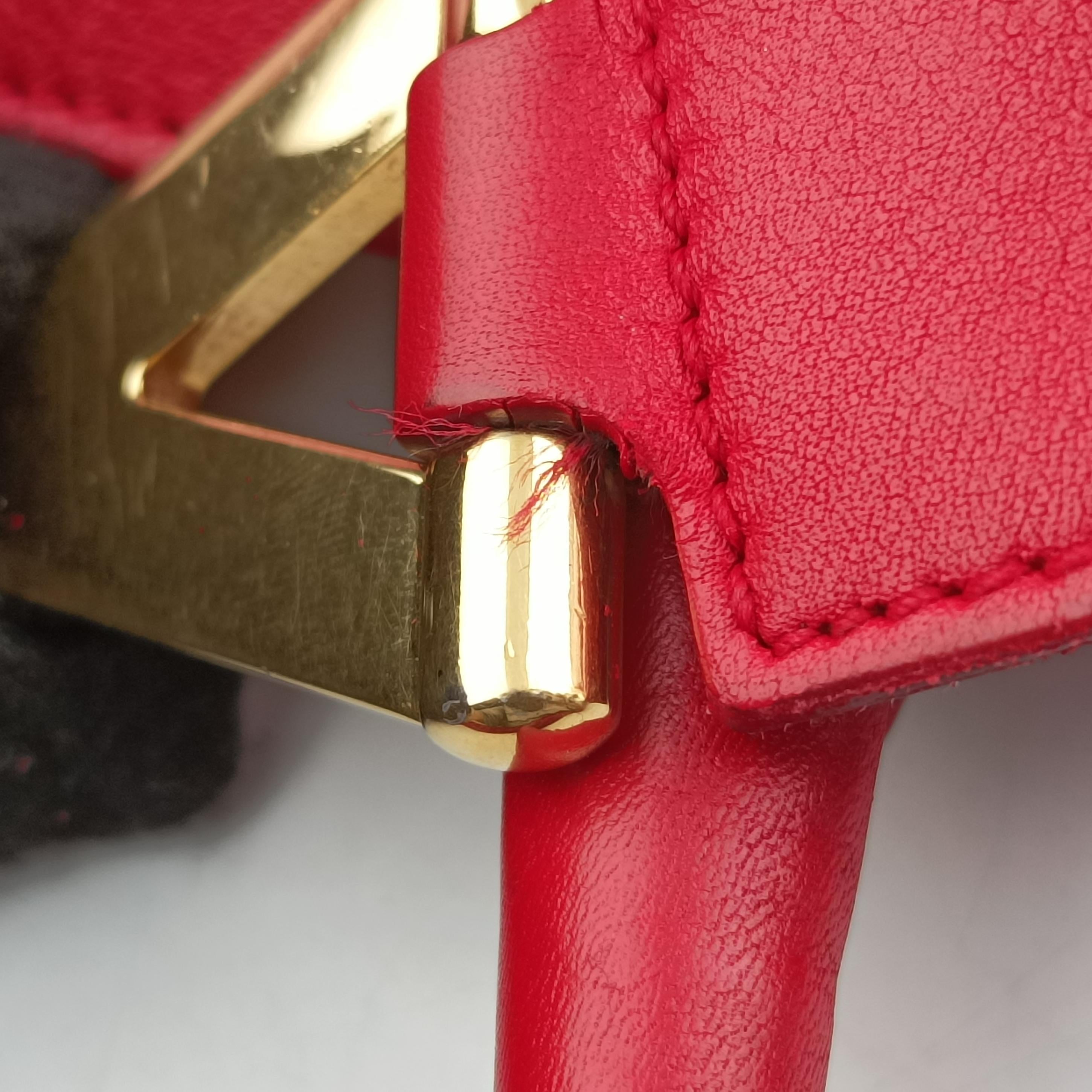 Y Ligne Petit Cabas Red Leather 311210 311210.001998Yライン プチカバス レッド レザー 311210 311210.001998