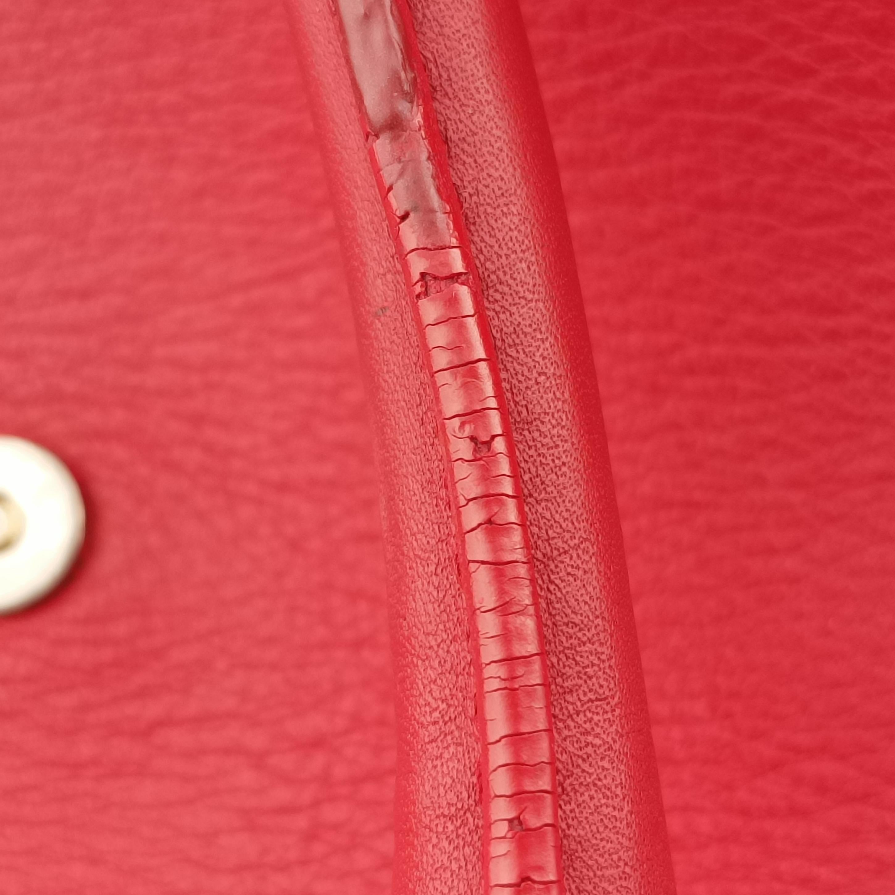 Y Ligne Petit Cabas Red Leather 311210 311210.001998Yライン プチカバス レッド レザー 311210 311210.001998