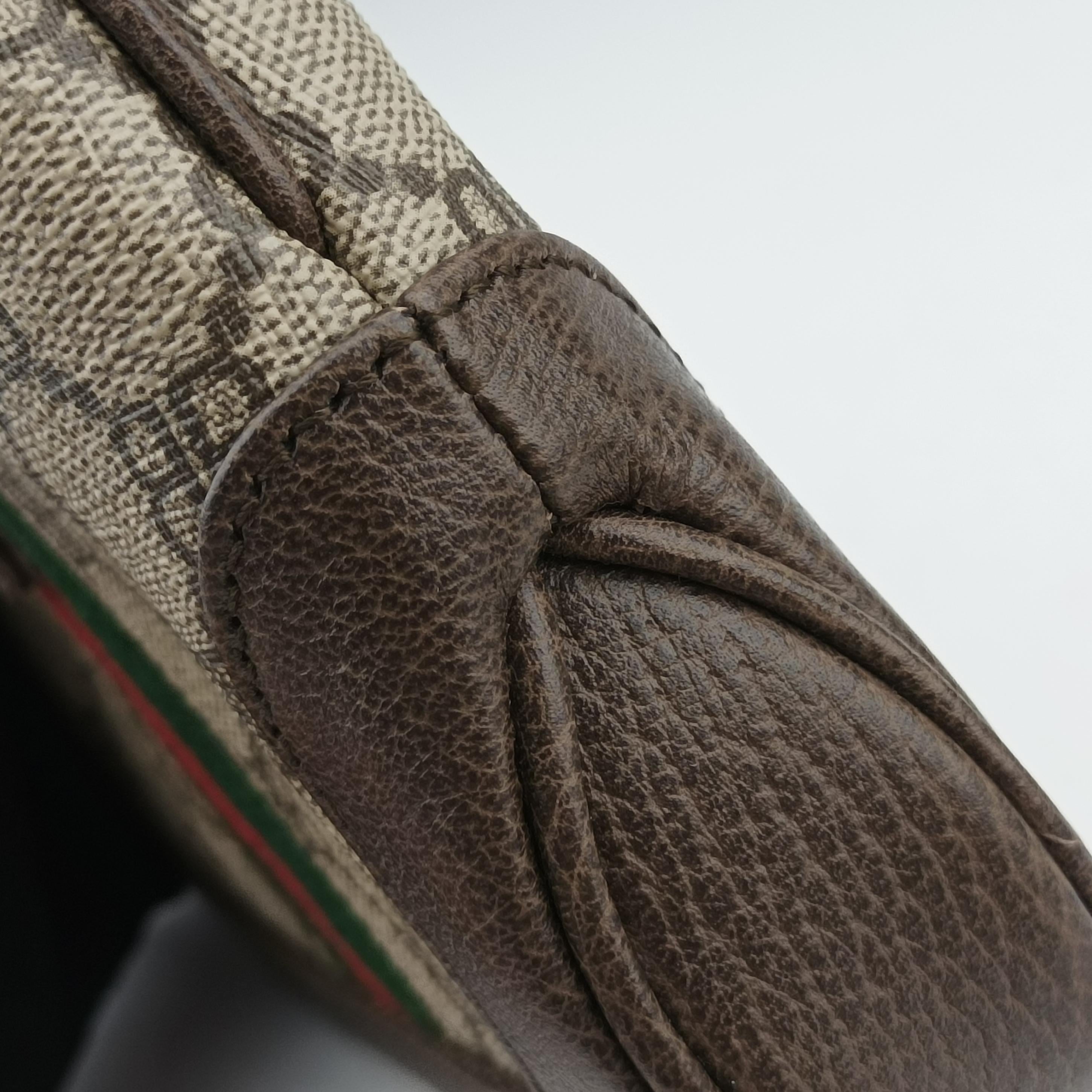 GG Supreme Brown PVC coated canvas leather 680132.0001.R.493075GGスプリーム ブラウン PVCコーティングキャンバス レザー 680132.0001.R.493075