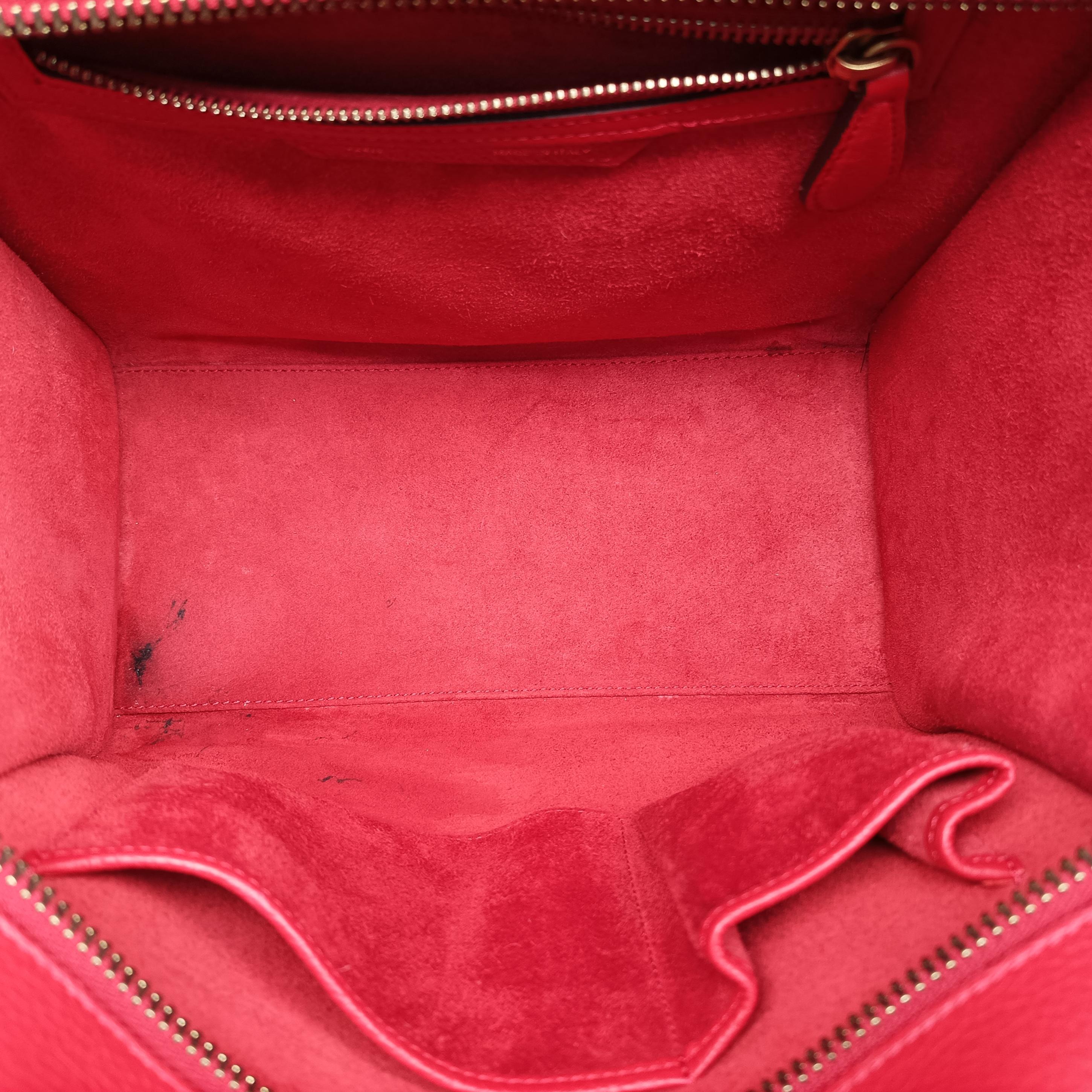 Luggage Micro shopper Red Leather F-LA-0154 F-CT-0134ラゲージマイクロショッパー レッド レザー F-LA-0154 F-CT-0134