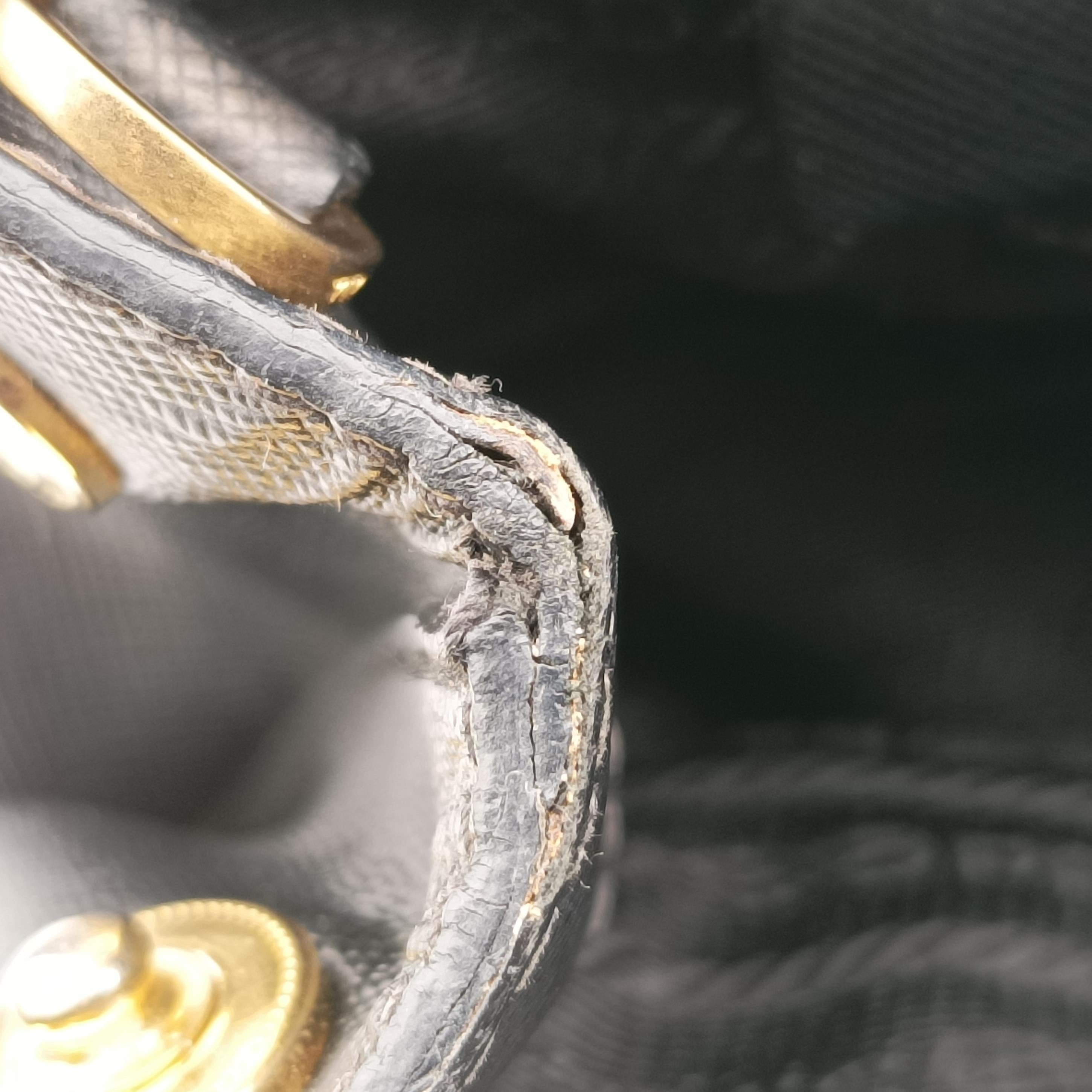 Galleria Black SAFFIANO Leather 1BA274 117ガレリア ブラック サフィアーノレザー 1BA274 117