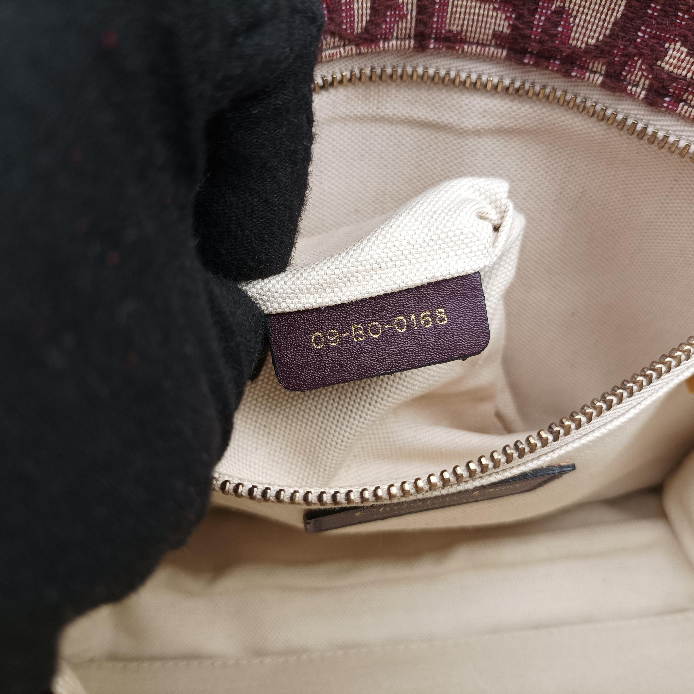 Dioraddict Burgundy×Beige Jacquard 09-BO-0168ディオールアディクト ワインレッド×ベージュ ジャガード 09-BO-0168