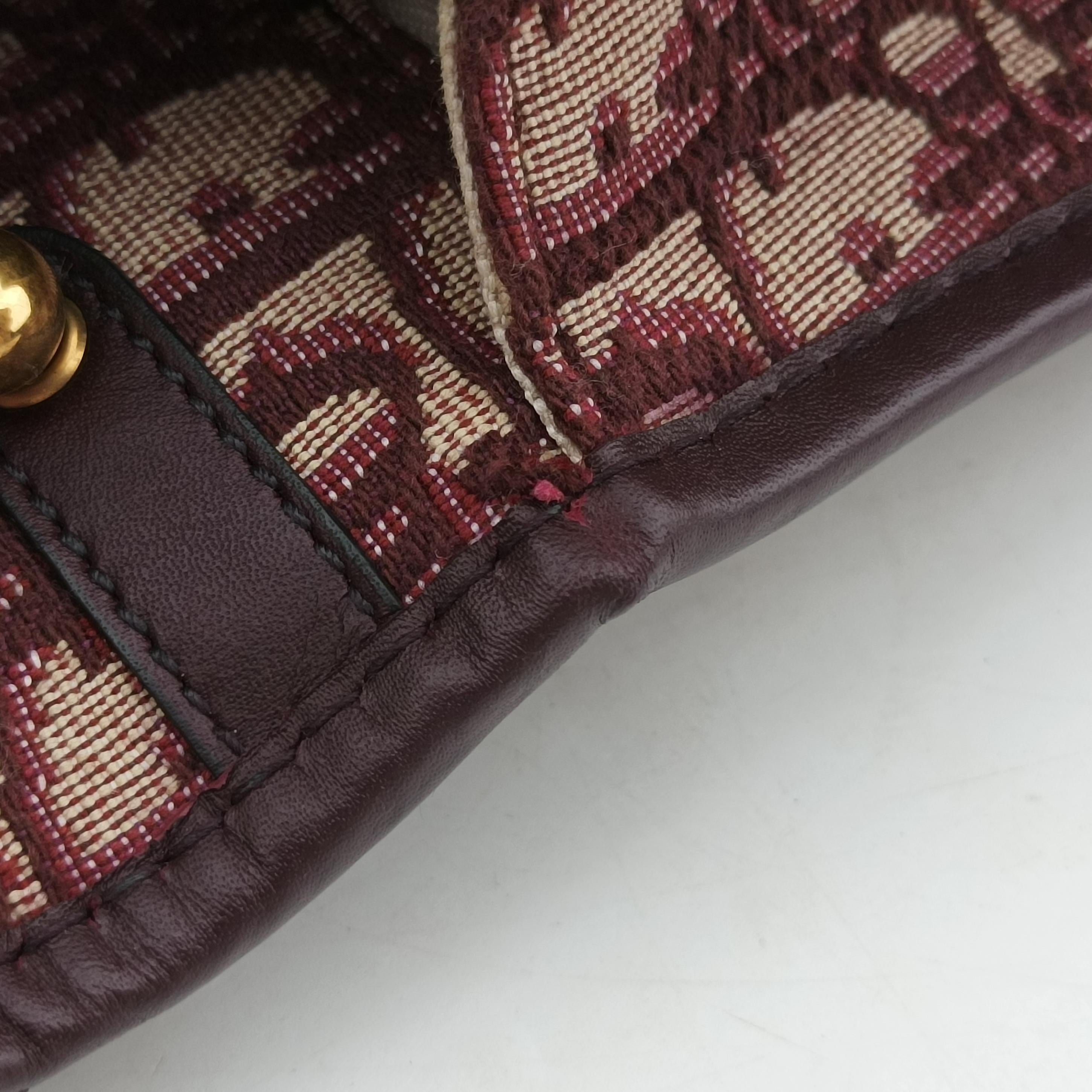 Dioraddict Burgundy×Beige Jacquard 09-BO-0168ディオールアディクト ワインレッド×ベージュ ジャガード 09-BO-0168