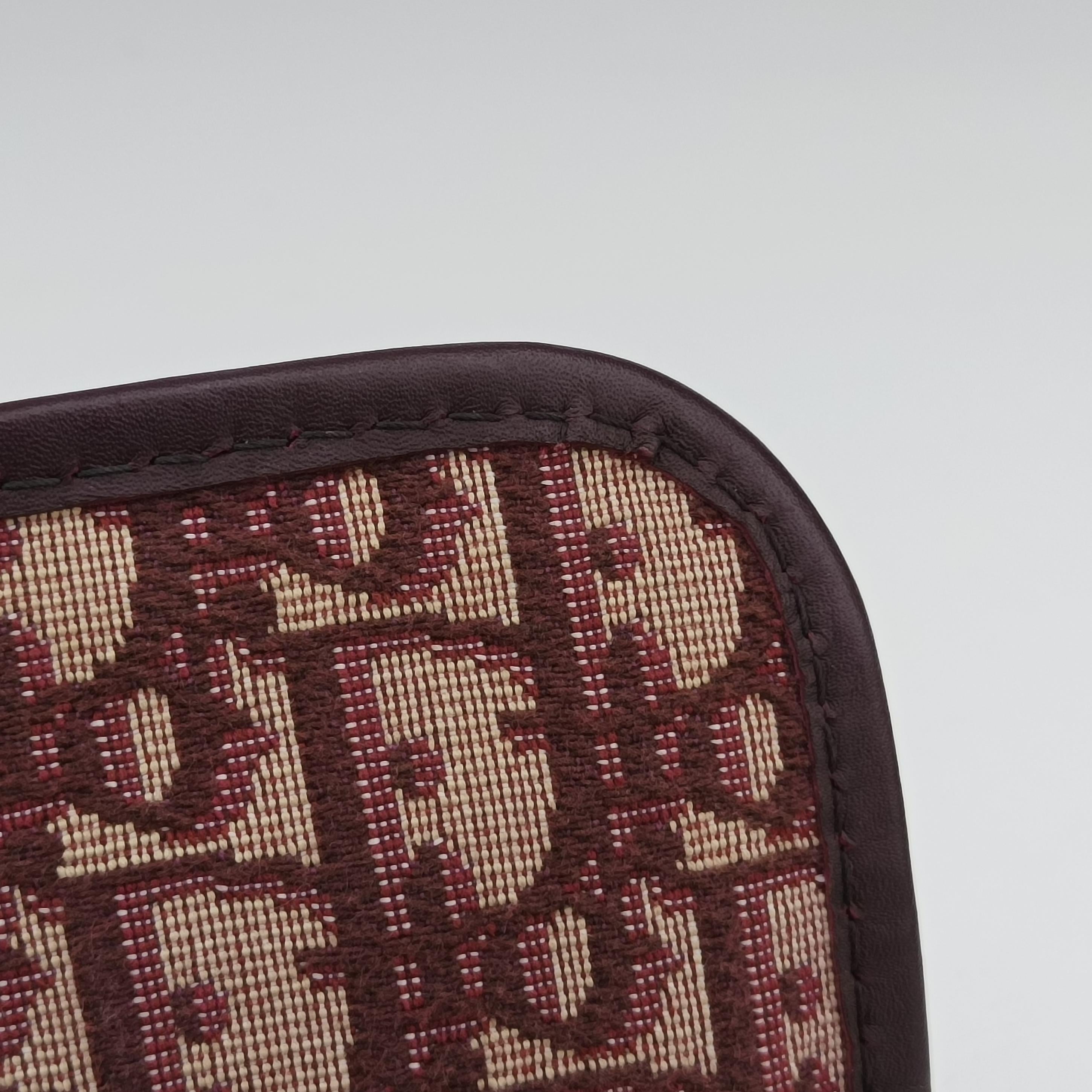Dioraddict Burgundy×Beige Jacquard 09-BO-0168ディオールアディクト ワインレッド×ベージュ ジャガード 09-BO-0168