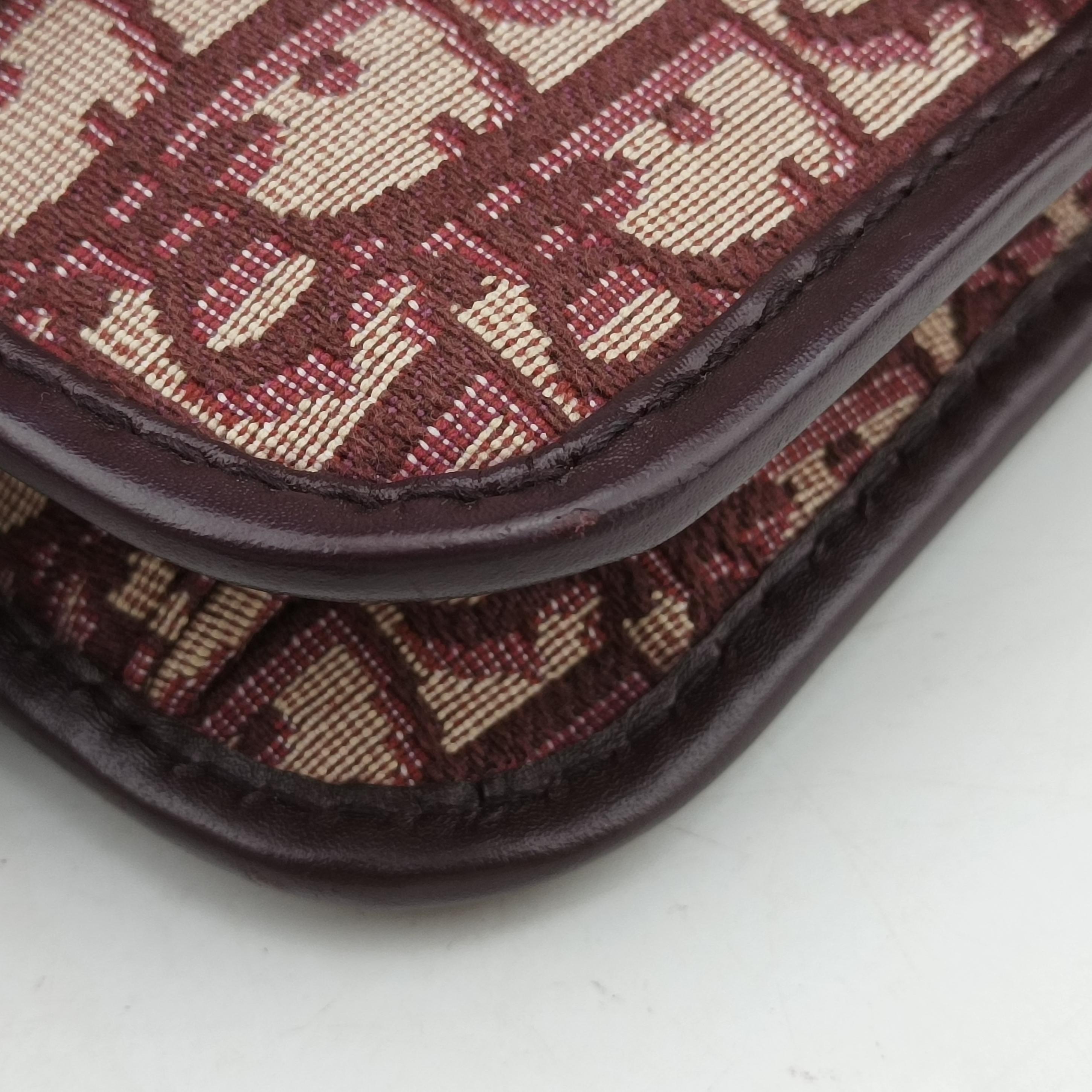 Dioraddict Burgundy×Beige Jacquard 09-BO-0168ディオールアディクト ワインレッド×ベージュ ジャガード 09-BO-0168