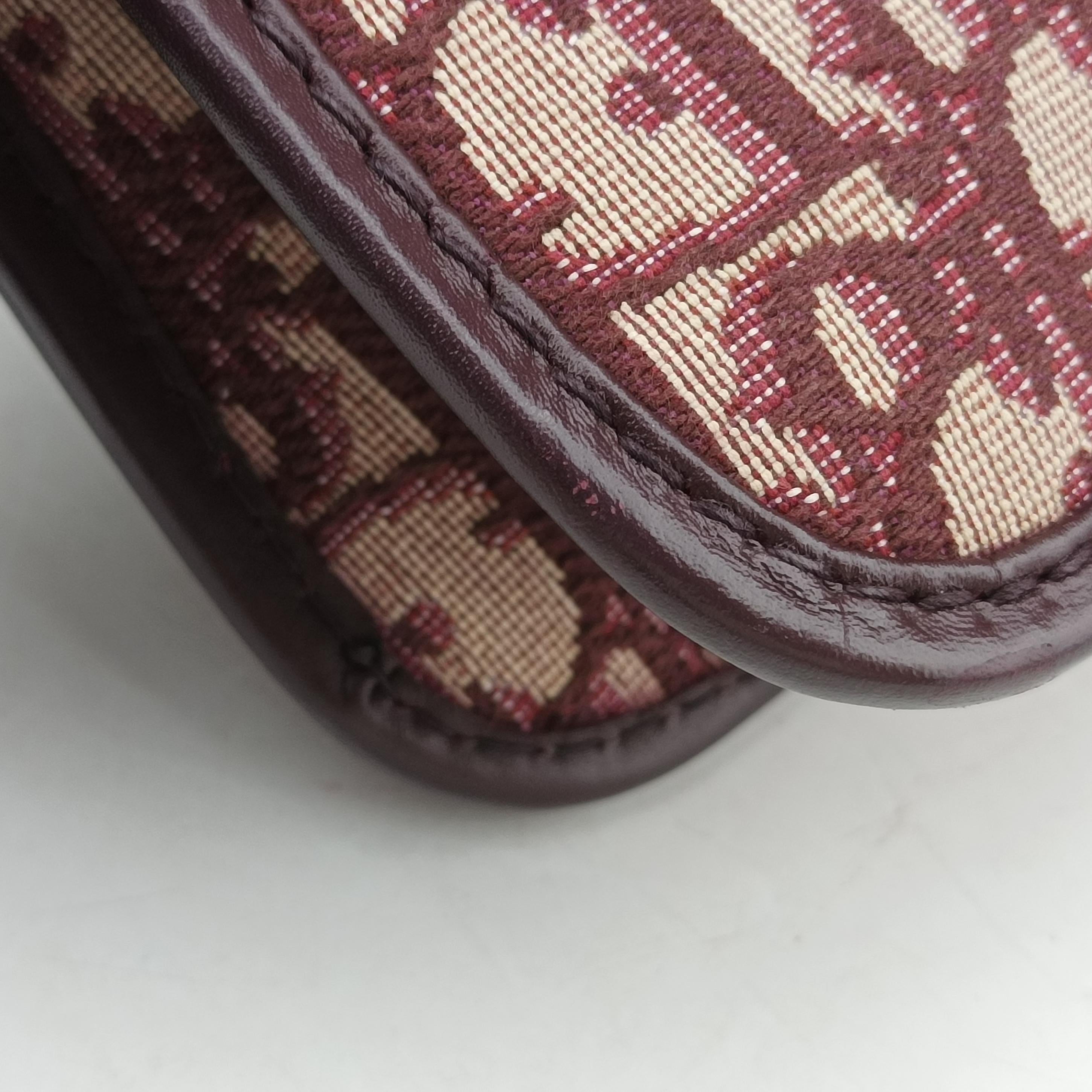 Dioraddict Burgundy×Beige Jacquard 09-BO-0168ディオールアディクト ワインレッド×ベージュ ジャガード 09-BO-0168
