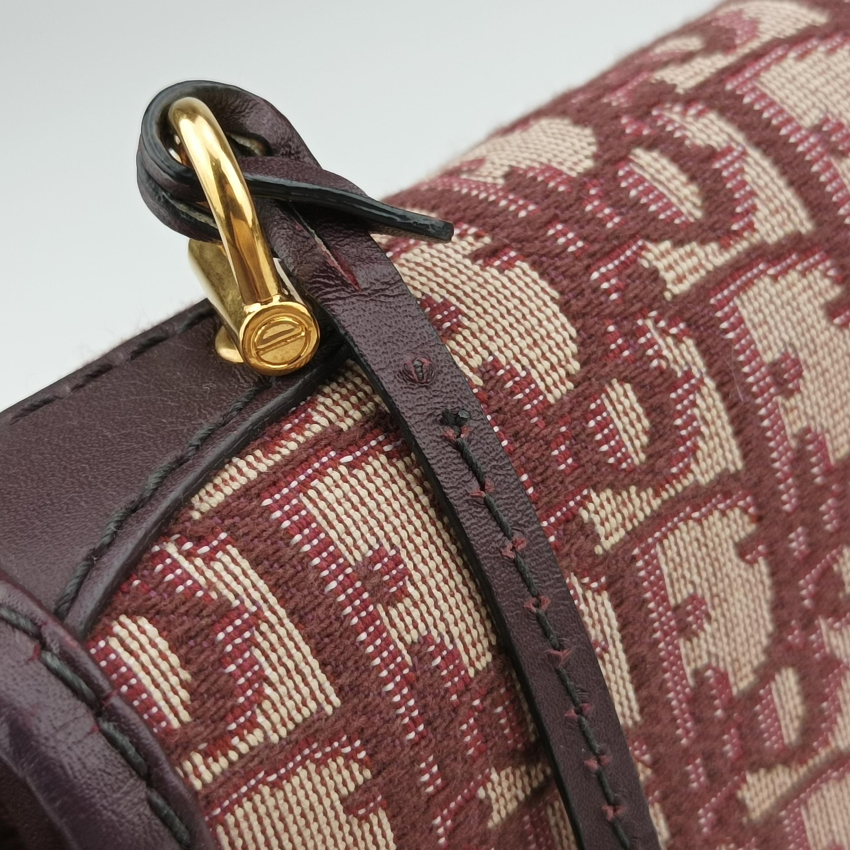 Dioraddict Burgundy×Beige Jacquard 09-BO-0168ディオールアディクト ワインレッド×ベージュ ジャガード 09-BO-0168