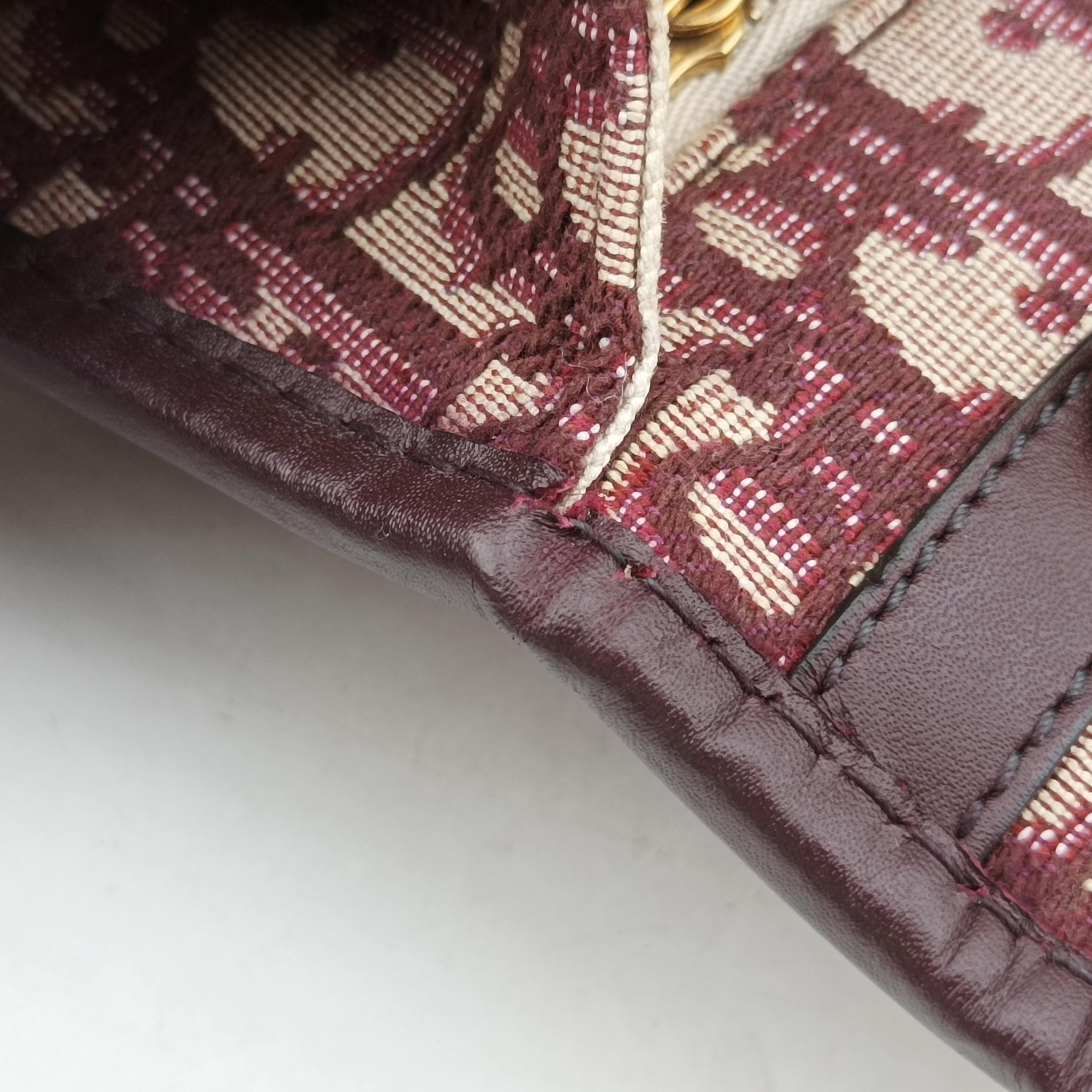 Dioraddict Burgundy×Beige Jacquard 09-BO-0168ディオールアディクト ワインレッド×ベージュ ジャガード 09-BO-0168