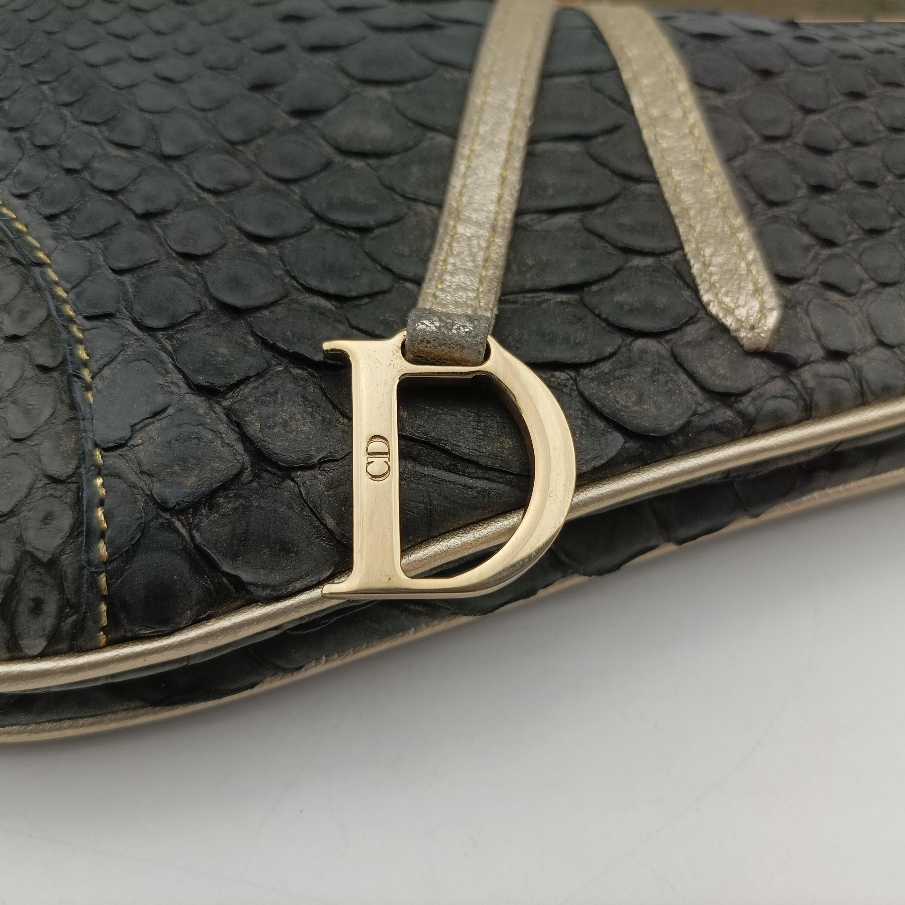 Saddle Black snakeskin 53BM-0023サドル ブラック ヘビ革 53BM-0023