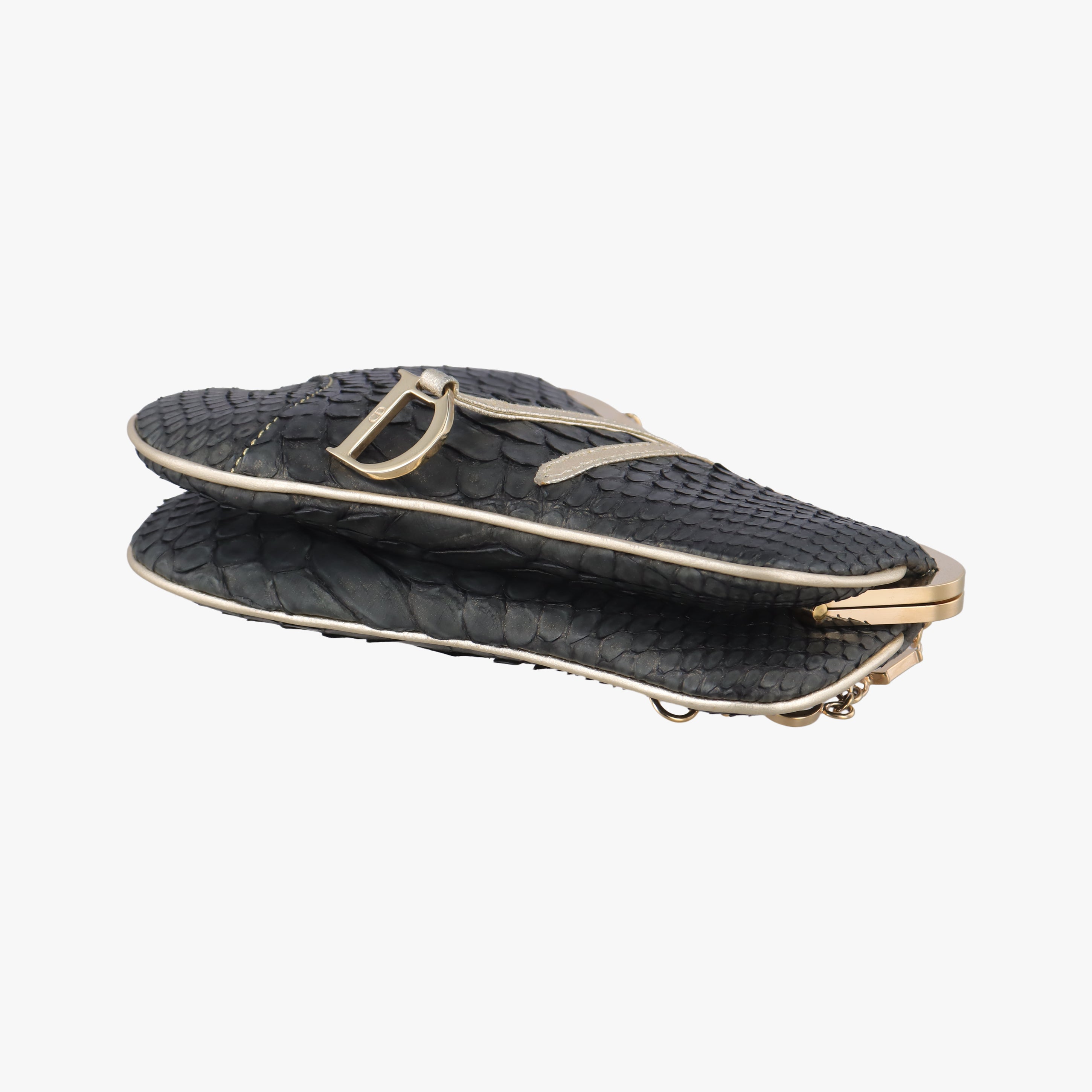 Saddle Black snakeskin 53BM-0023サドル ブラック ヘビ革 53BM-0023